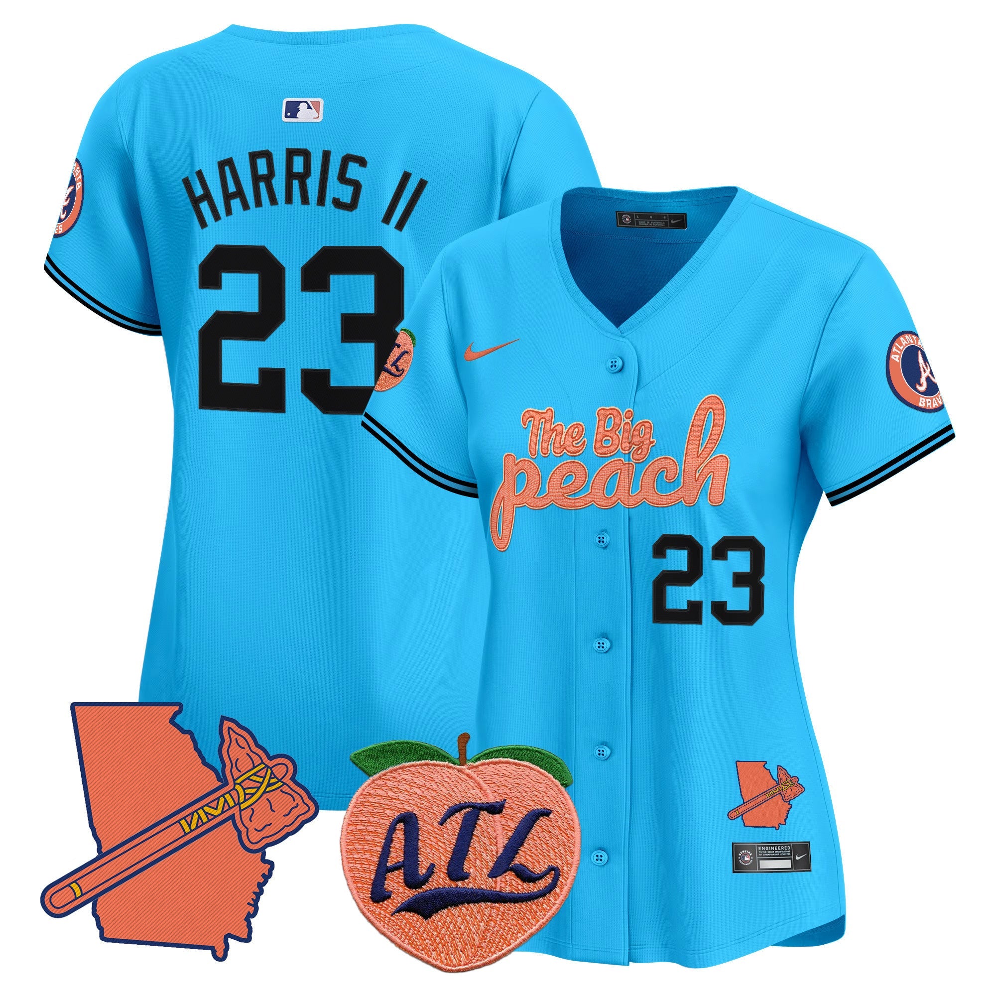 Women’s Atlanta The Big Peach Vapor Premier Limited Jersey