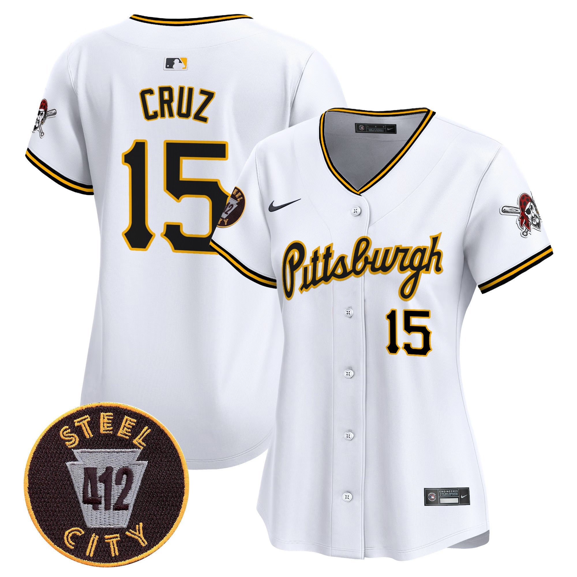 Women’s Pittsburgh 412 Patch Vapor Premier Limited Jersey V4