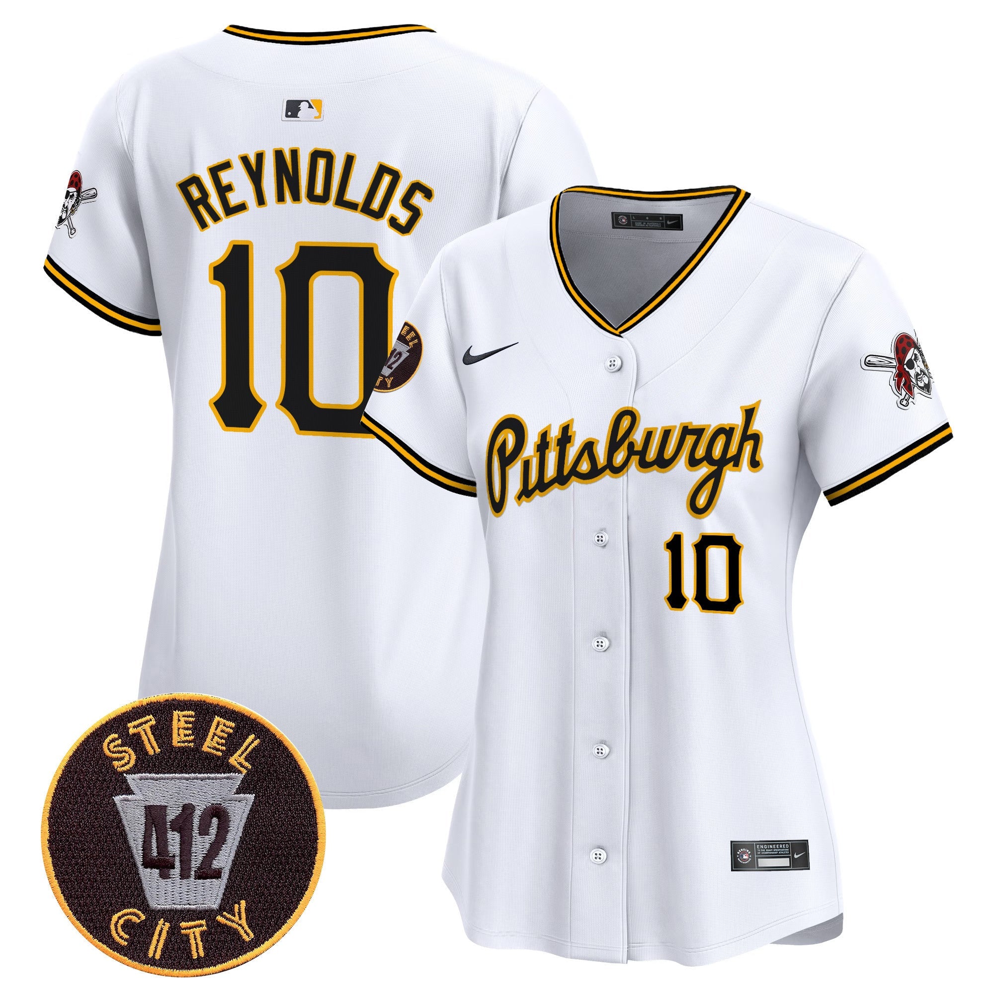 Women’s Pittsburgh 412 Patch Vapor Premier Limited Jersey V4