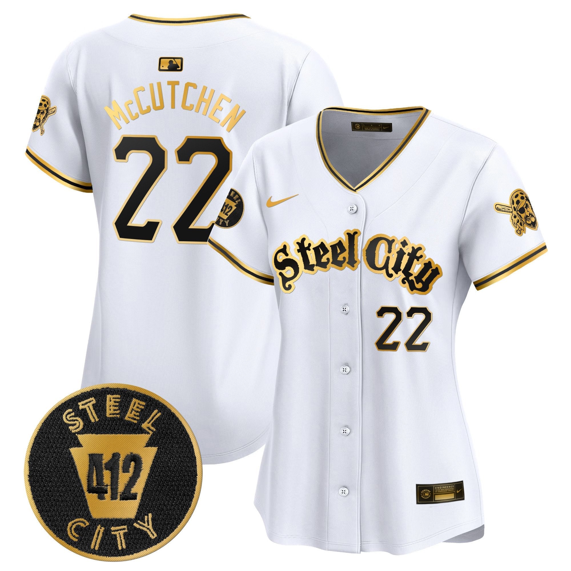 Women’s Pittsburgh 412 Patch Vapor Premier Limited Jersey V5