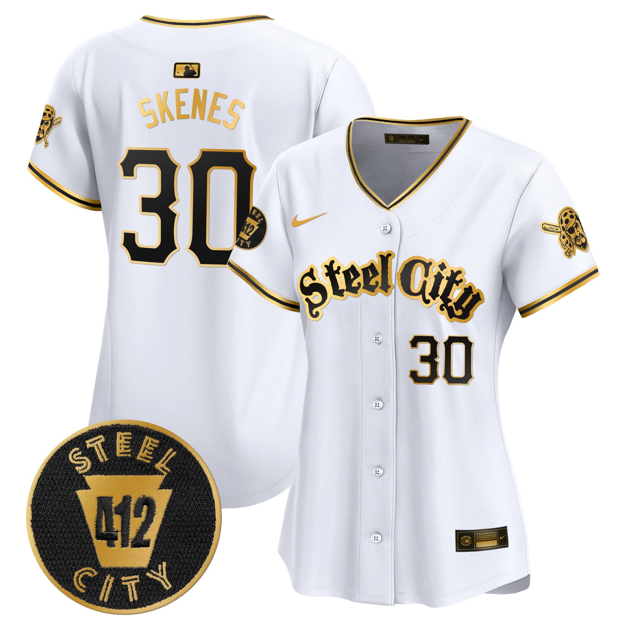 Women’s Pittsburgh 412 Patch Vapor Premier Limited Jersey V5