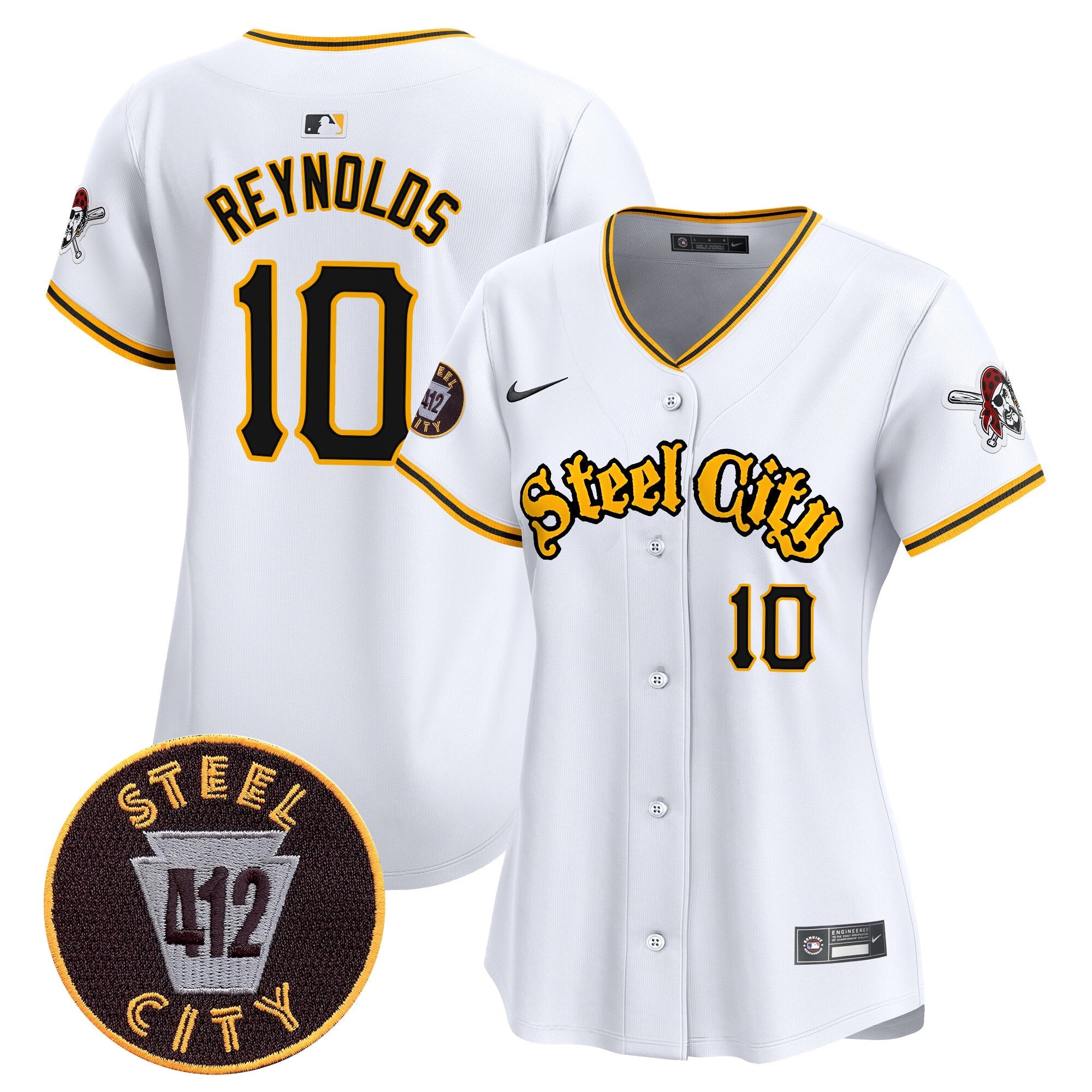 Women’s Pittsburgh 412 Patch Vapor Premier Limited Jersey V5