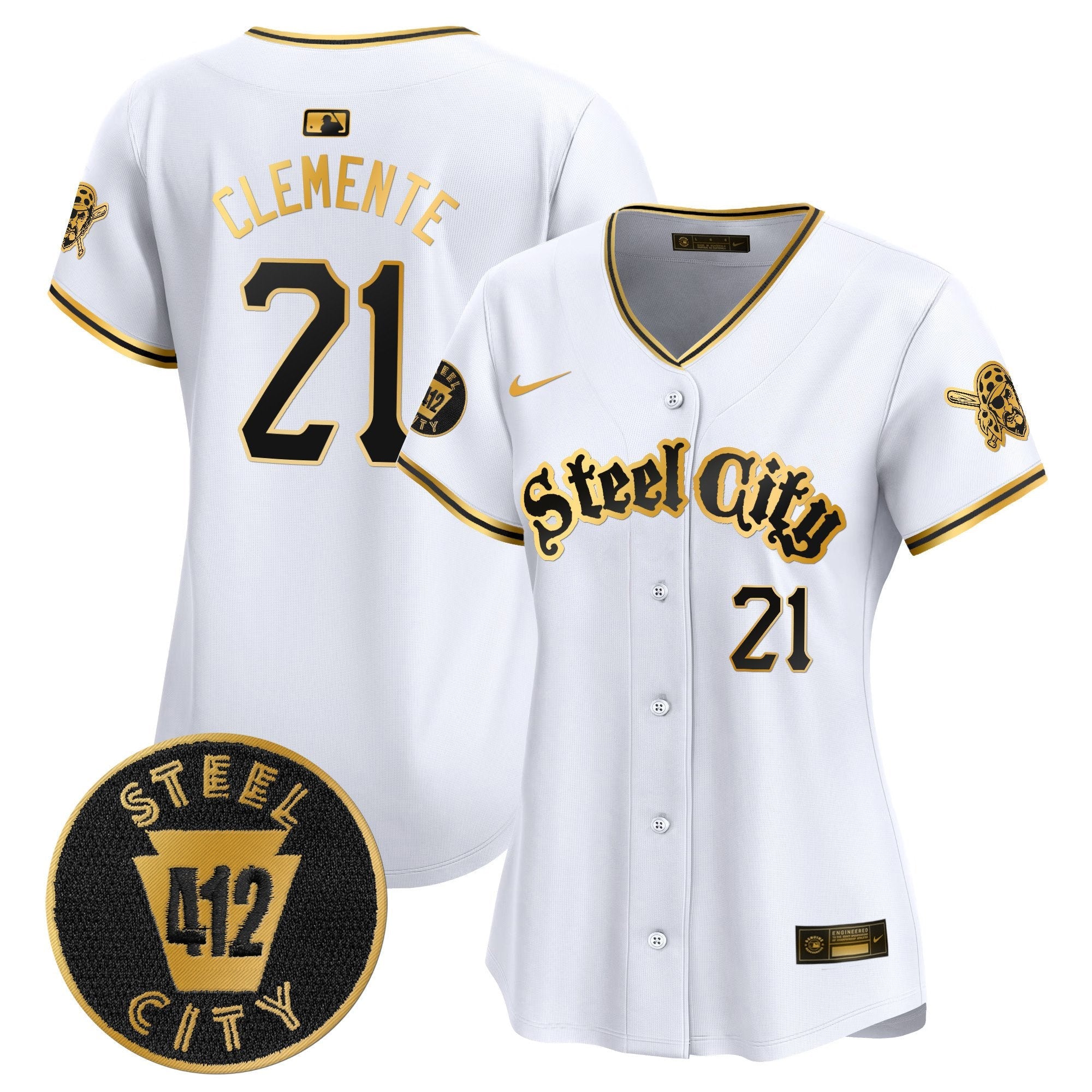 Women’s Pittsburgh 412 Patch Vapor Premier Limited Jersey V5