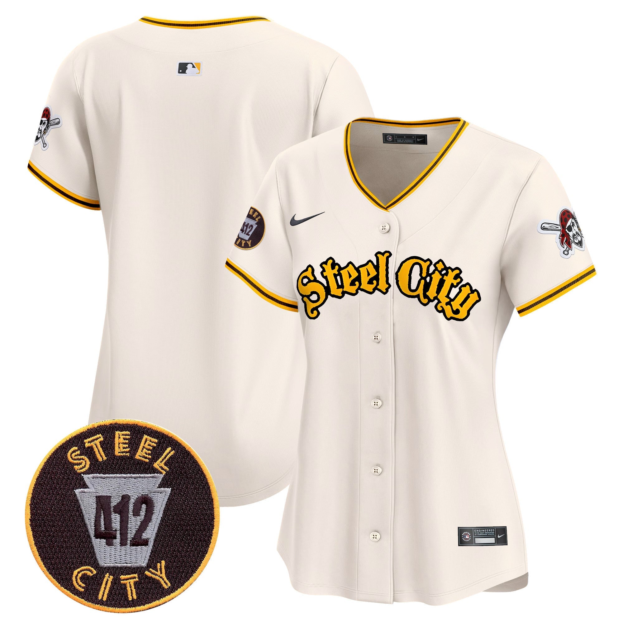Women’s Pittsburgh 412 Patch Vapor Premier Limited Jersey V5