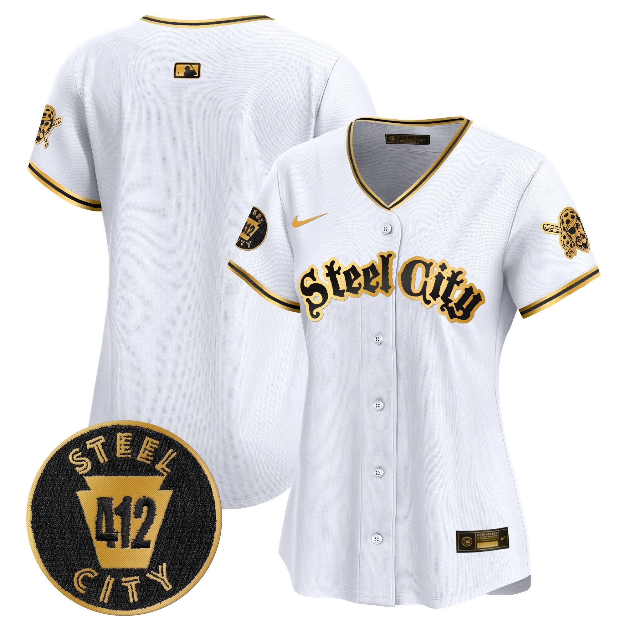Women’s Pittsburgh 412 Patch Vapor Premier Limited Jersey V5