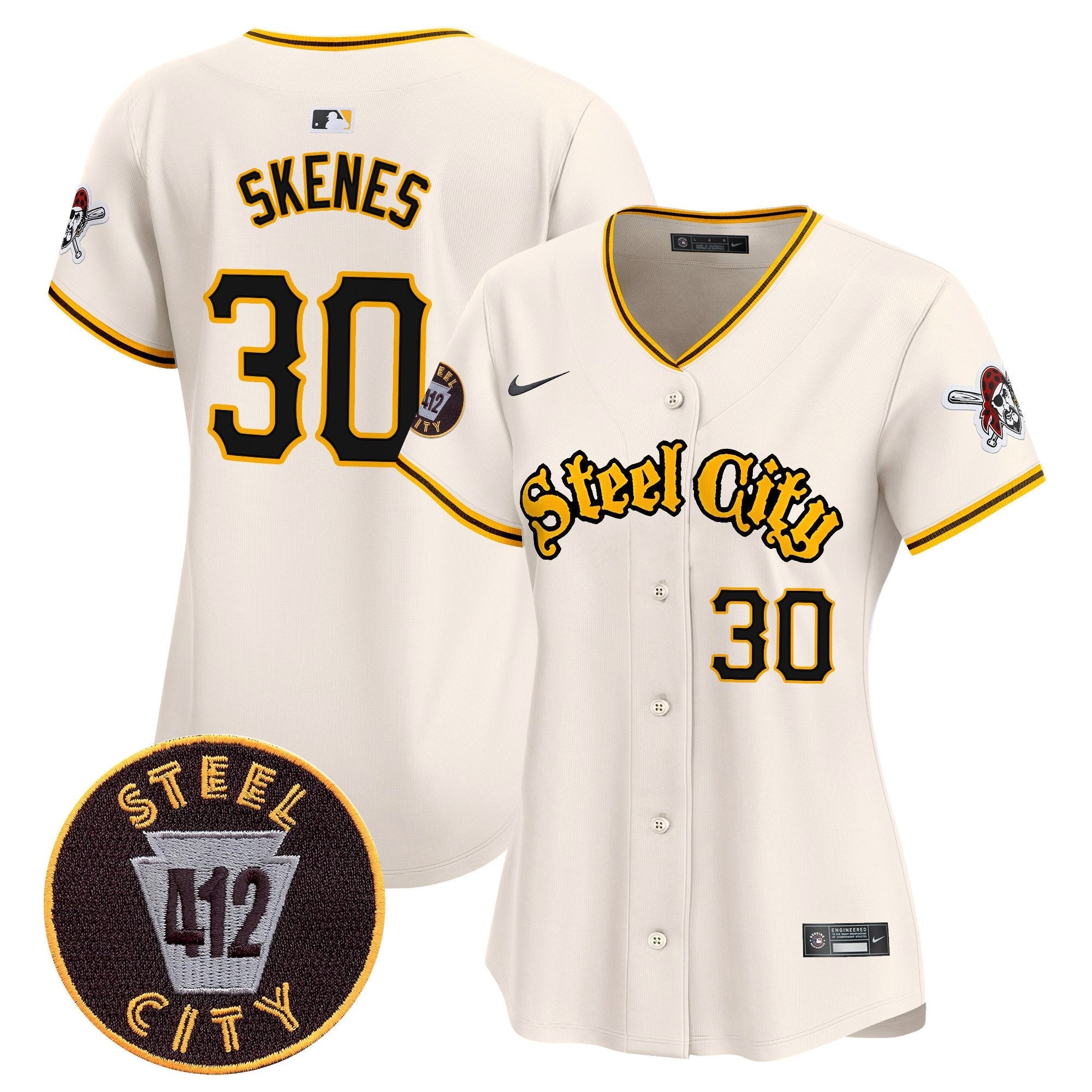 Women’s Pittsburgh 412 Patch Vapor Premier Limited Jersey V5