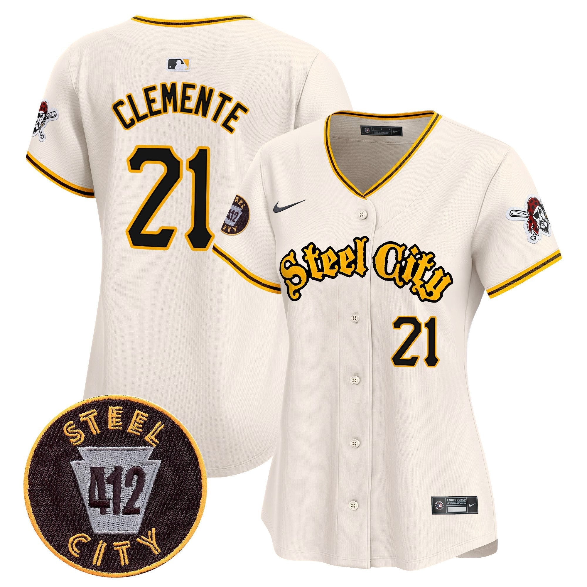 Women’s Pittsburgh 412 Patch Vapor Premier Limited Jersey V5