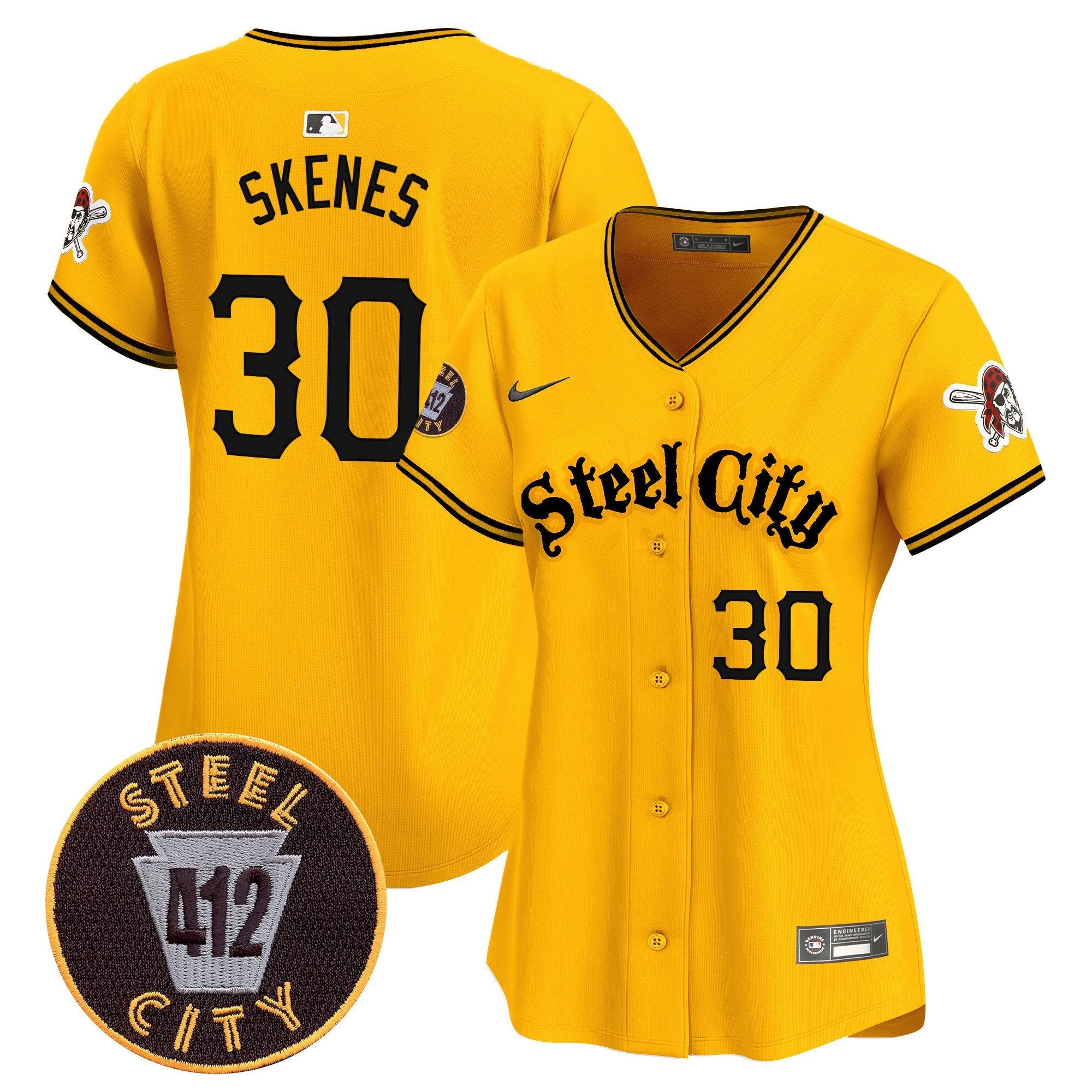 Women’s Pittsburgh 412 Patch Vapor Premier Limited Jersey V5