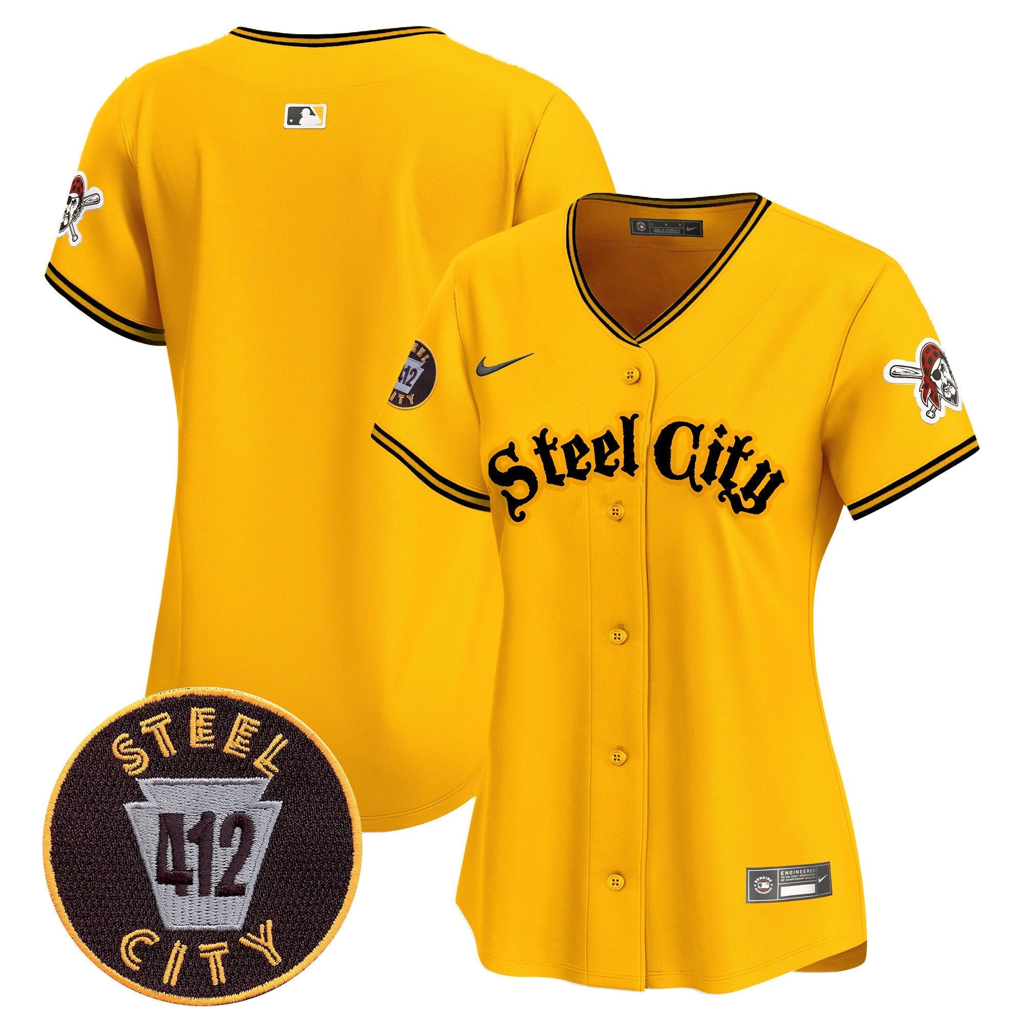 Women’s Pittsburgh 412 Patch Vapor Premier Limited Jersey V5