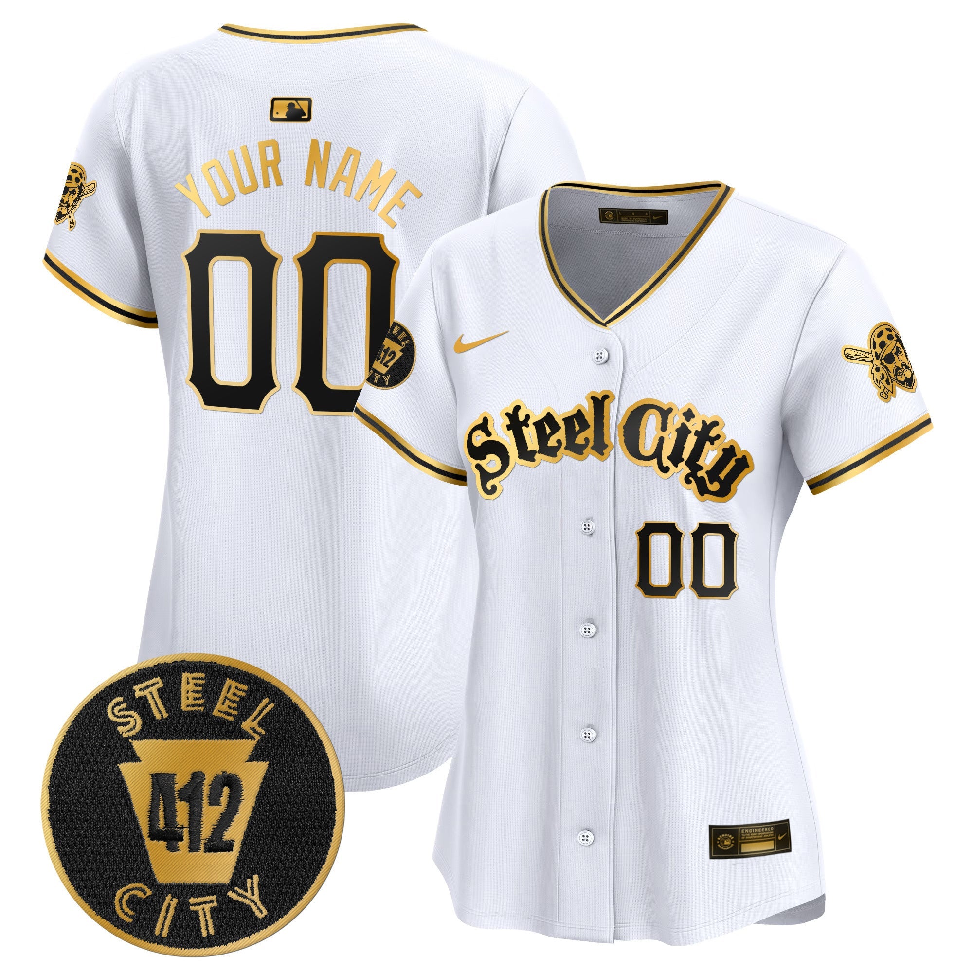 Pittsburgh 412 Patch Vapor Premier Limited Custom Jersey V5