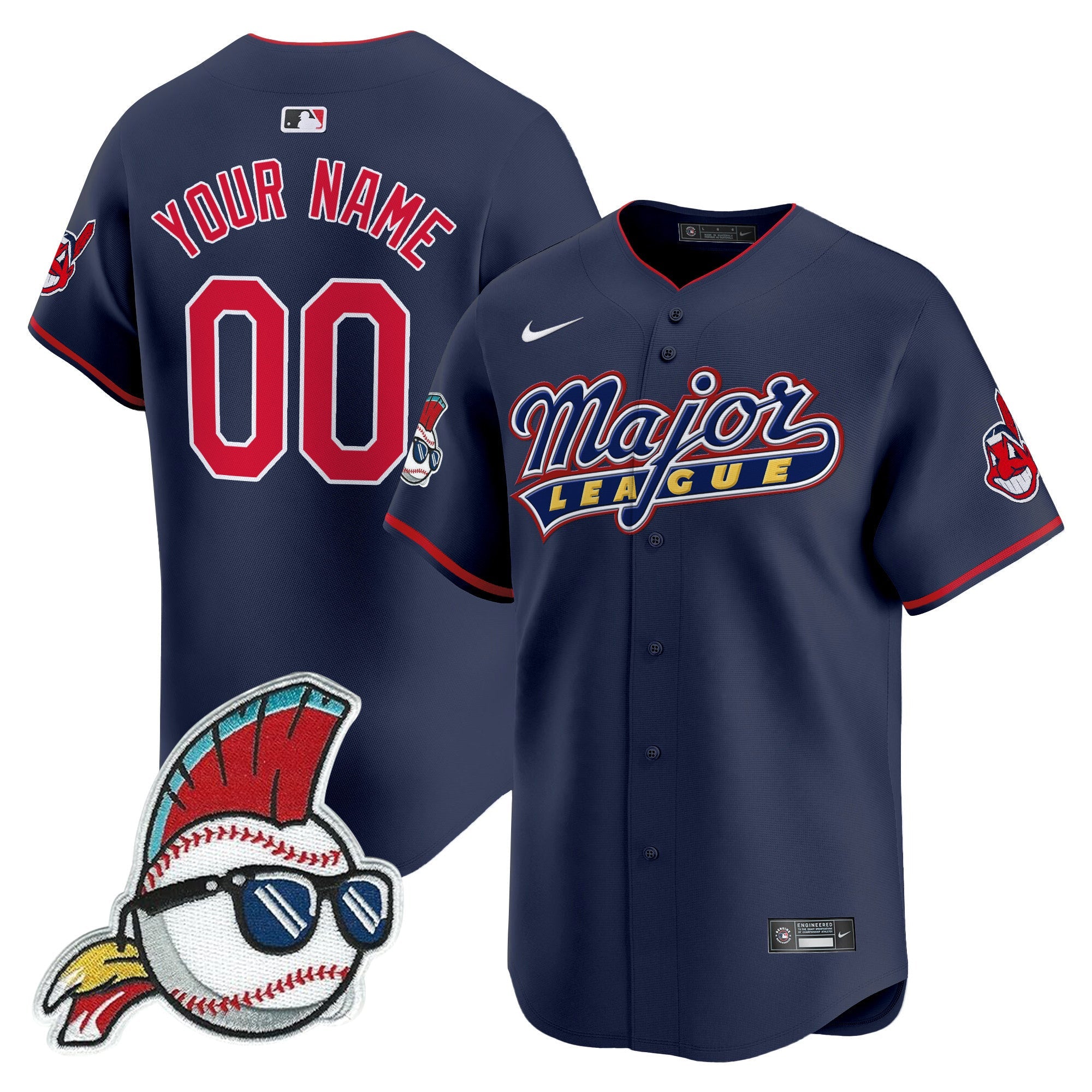 Cleveland Indians Major League Vapor Premier Limited Custom Jersey