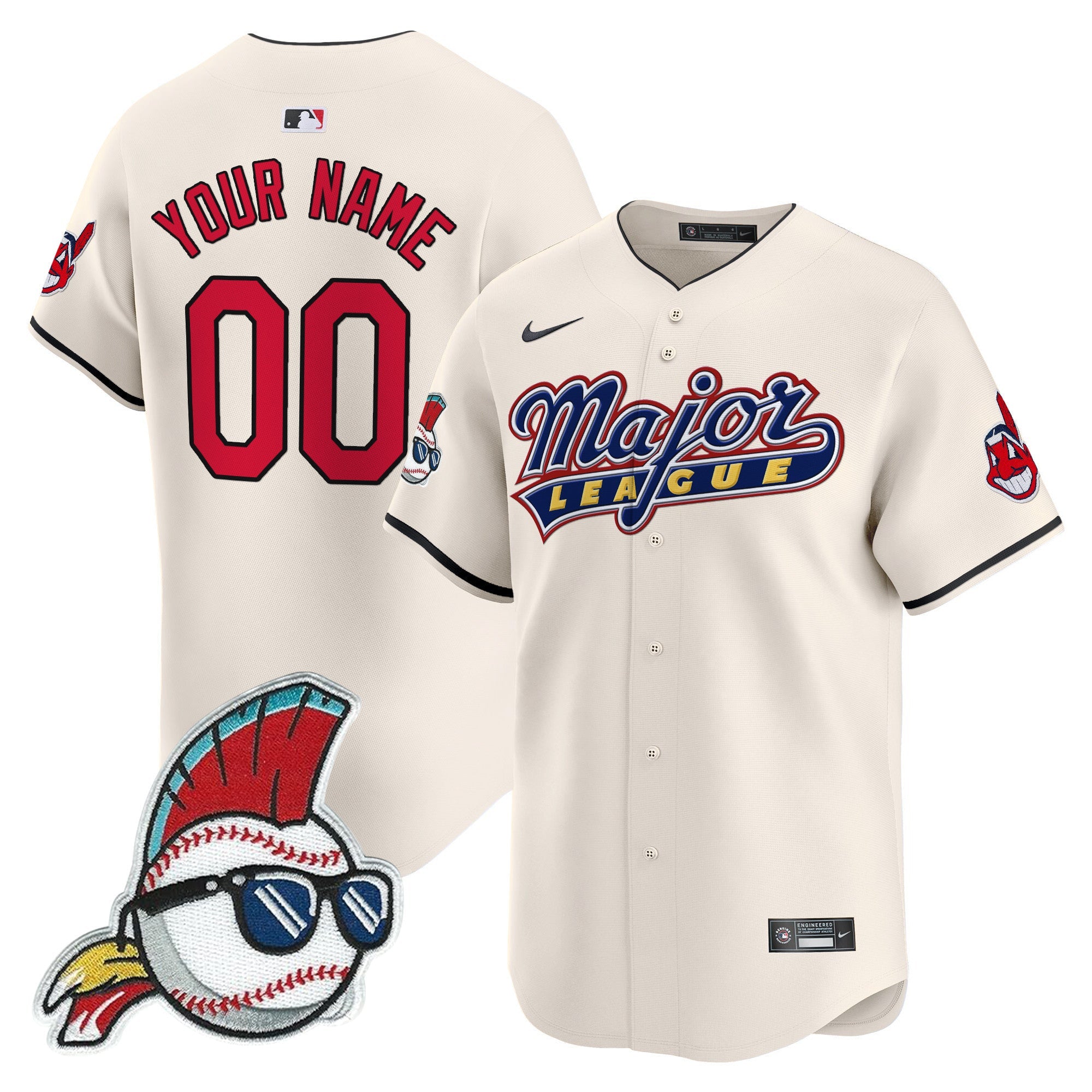Cleveland Indians Major League Vapor Premier Limited Custom Jersey