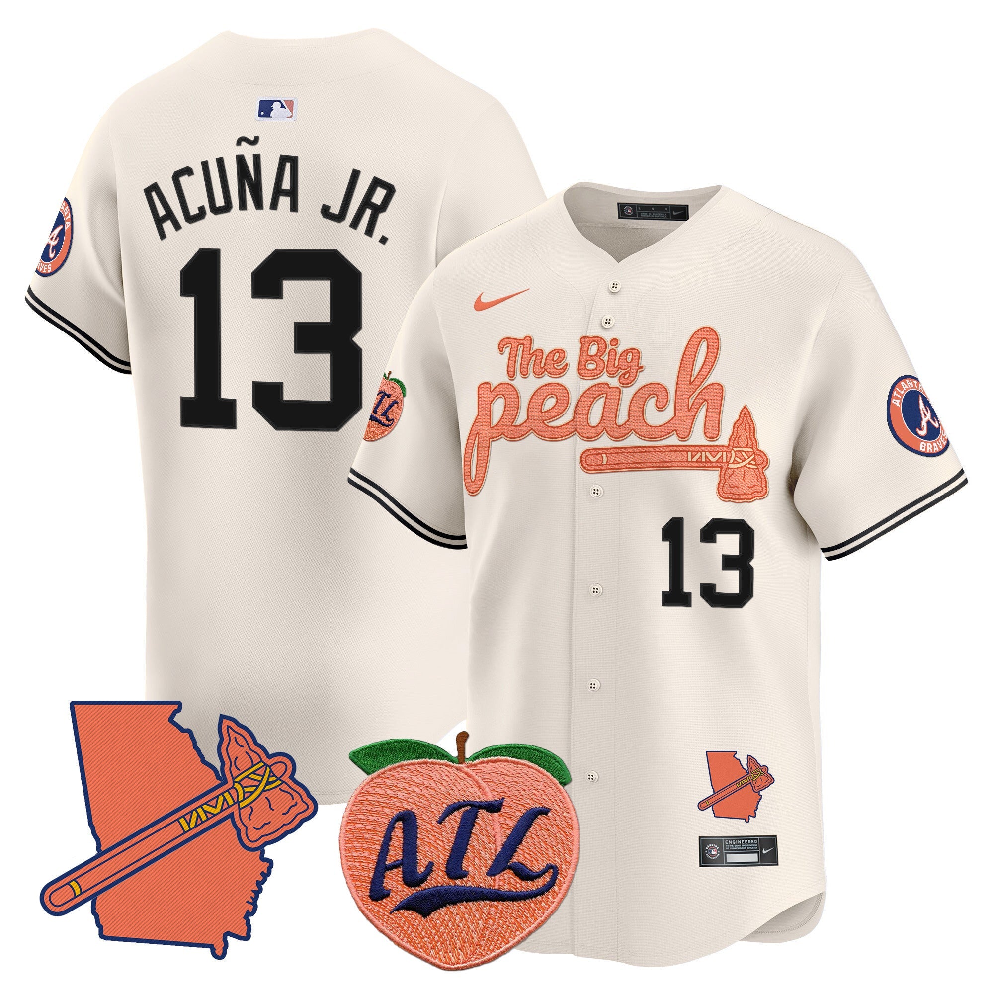 Men’s Atlanta The Big Peach Vapor Premier Limited Jersey V2