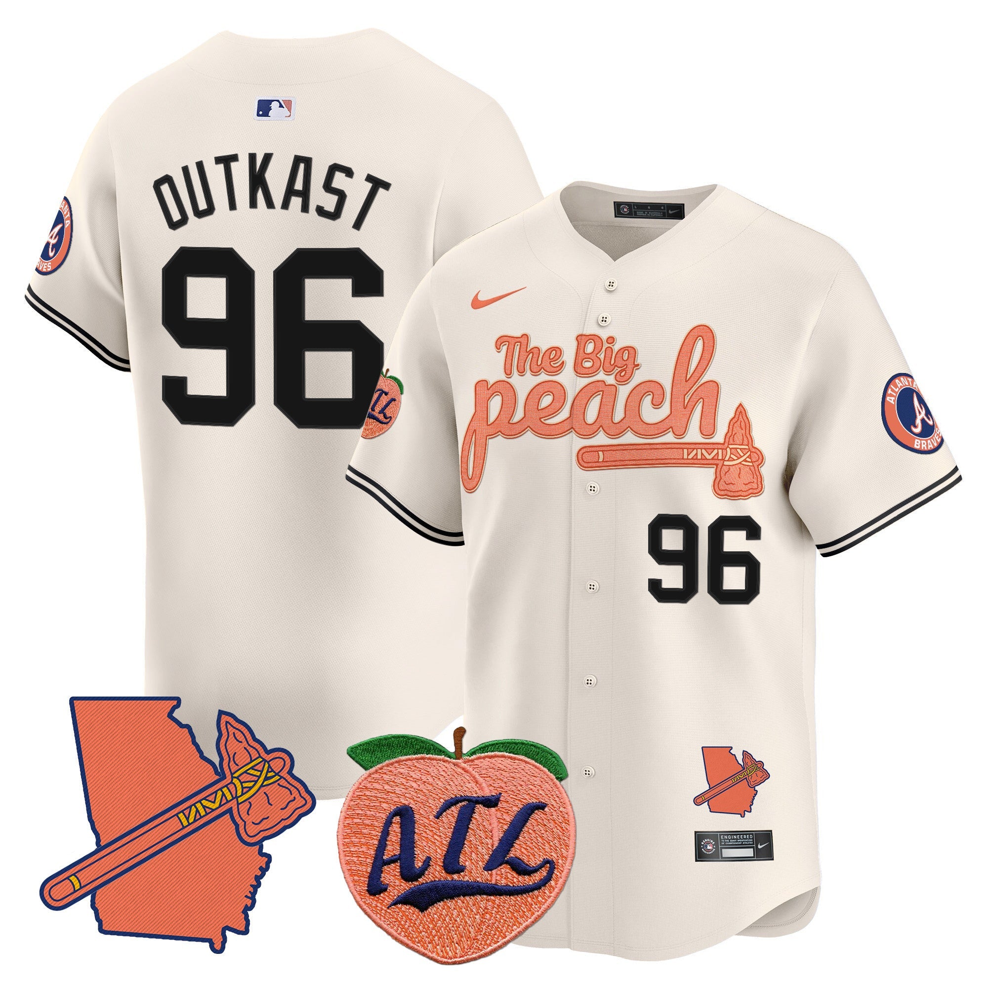 Men’s Atlanta The Big Peach Vapor Premier Limited Jersey V2
