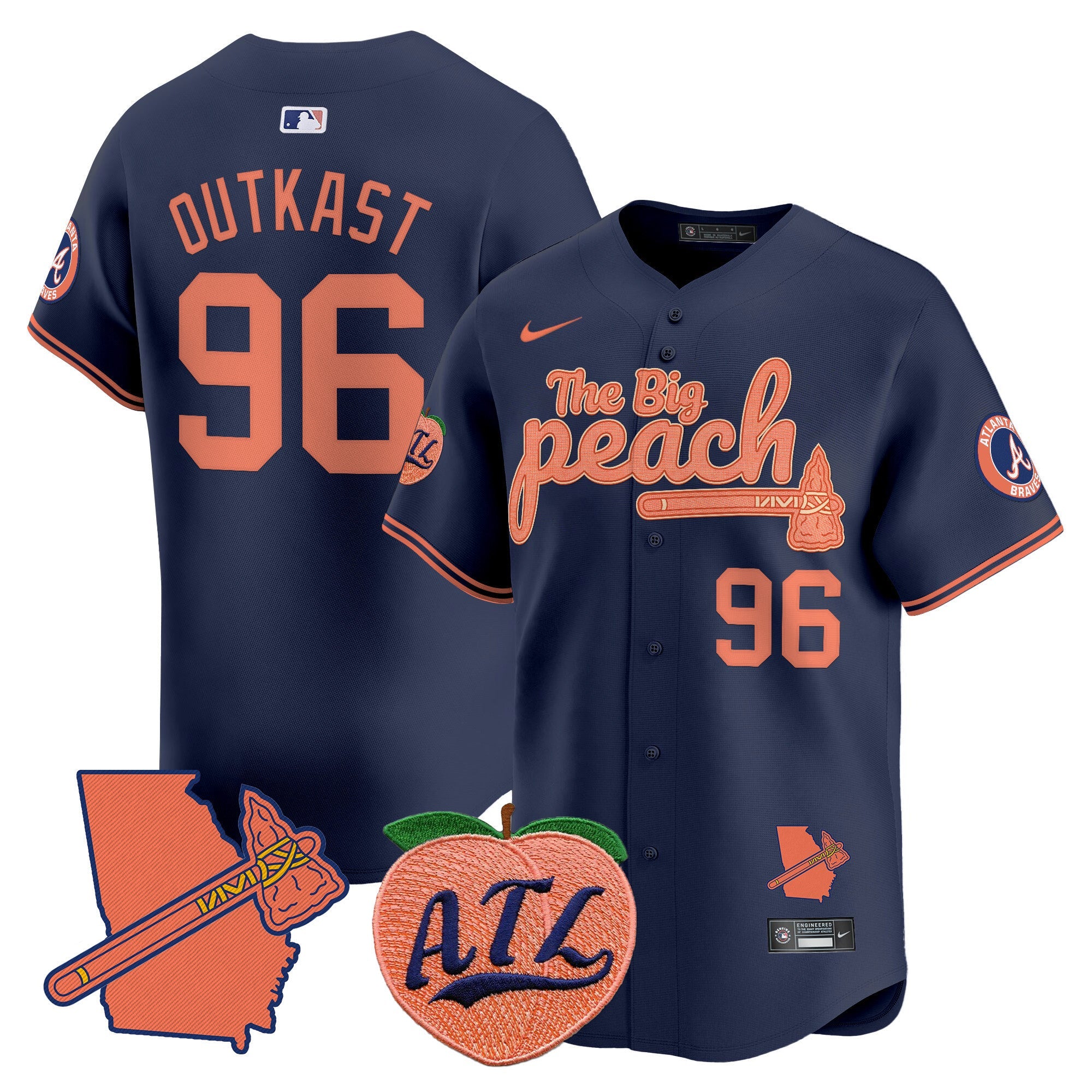 Men’s Atlanta The Big Peach Vapor Premier Limited Jersey V2