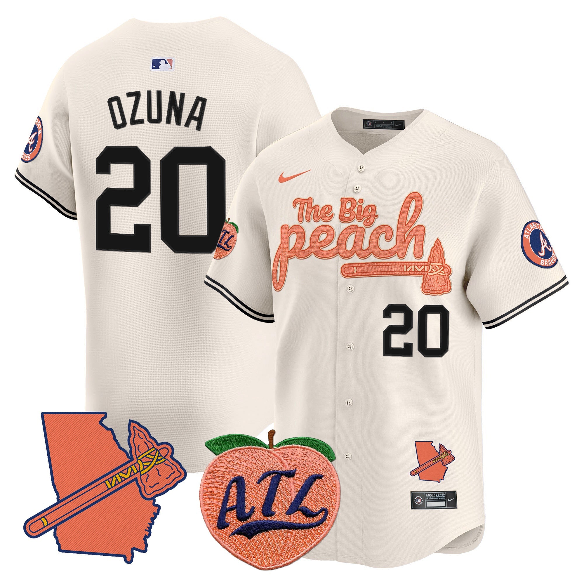 Men’s Atlanta The Big Peach Vapor Premier Limited Jersey V2