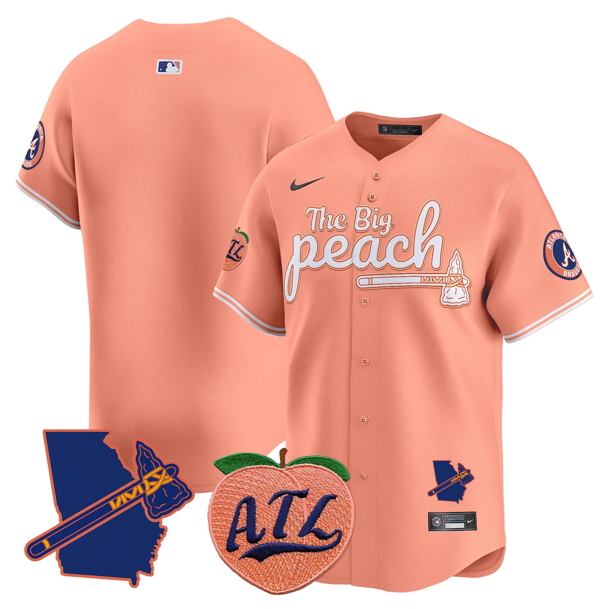Men’s Atlanta The Big Peach Vapor Premier Limited Jersey V2