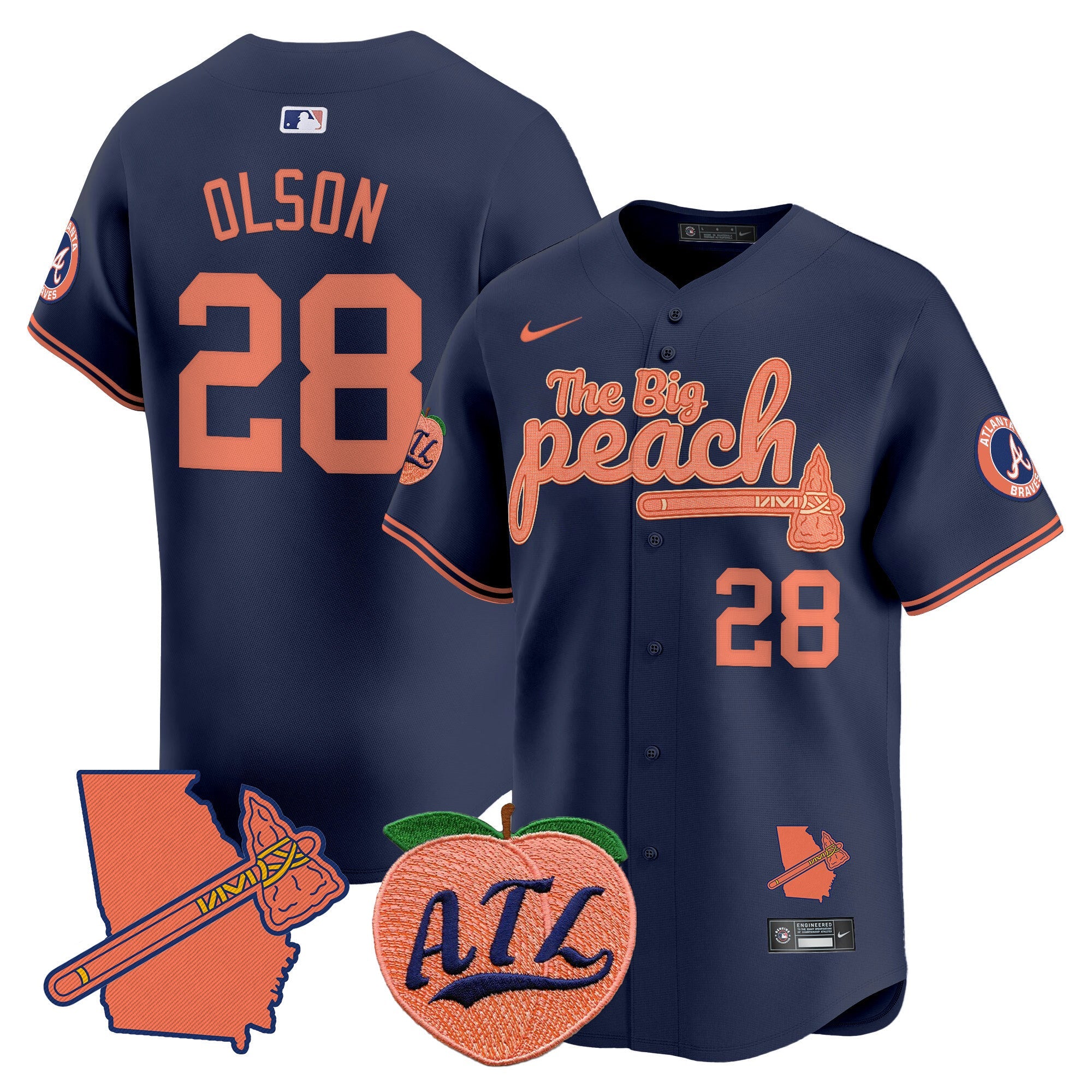 Men’s Atlanta The Big Peach Vapor Premier Limited Jersey V2