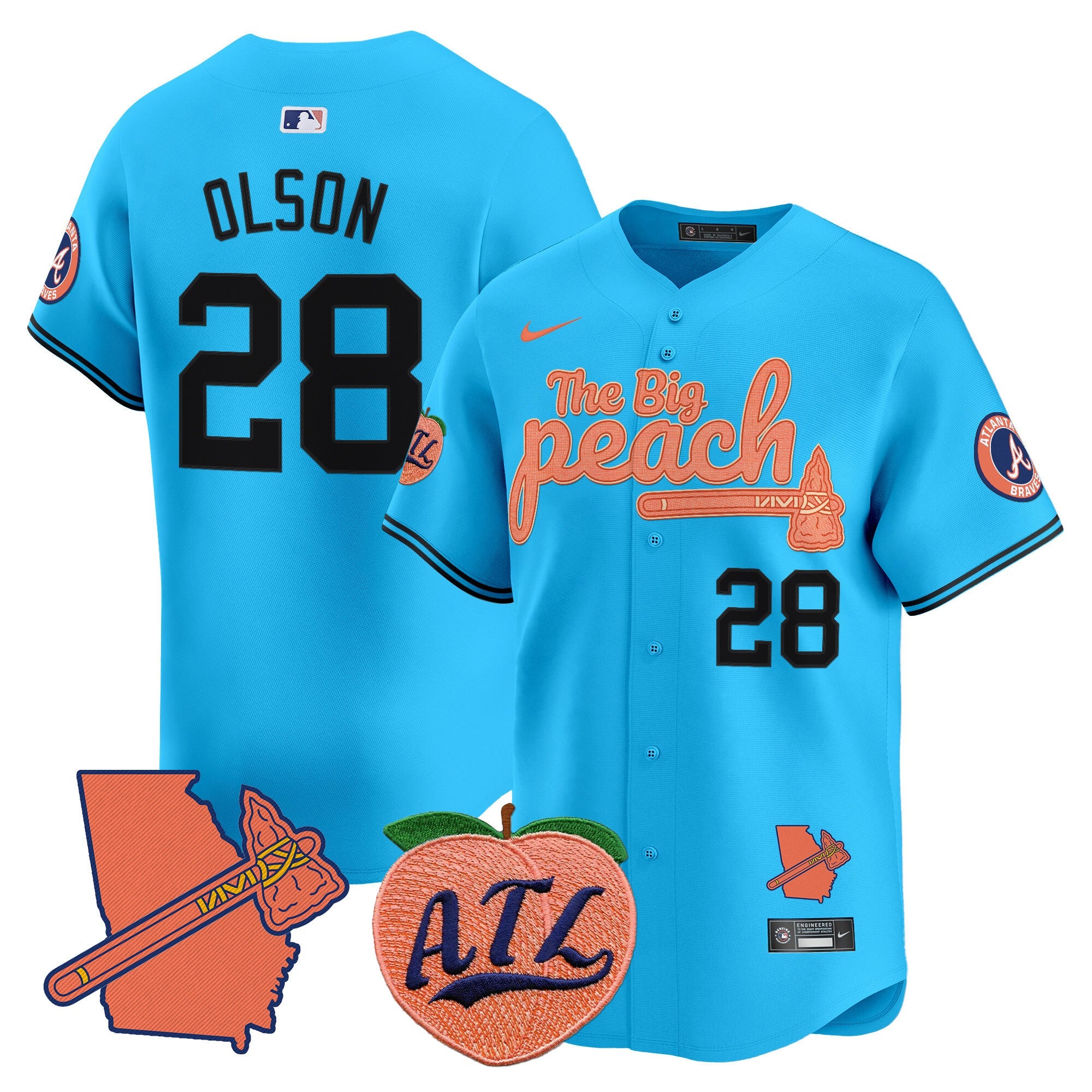 Men’s Atlanta The Big Peach Vapor Premier Limited Jersey V2