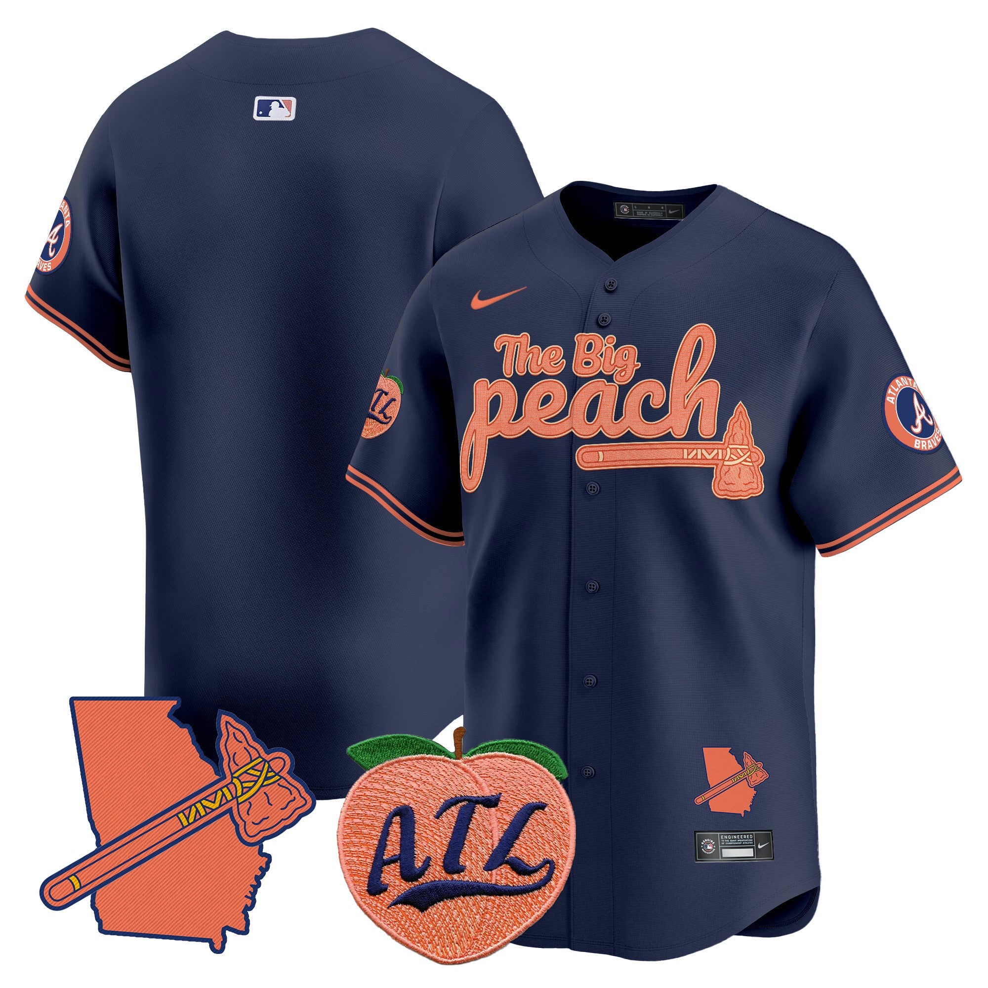 Men’s Atlanta The Big Peach Vapor Premier Limited Jersey V2