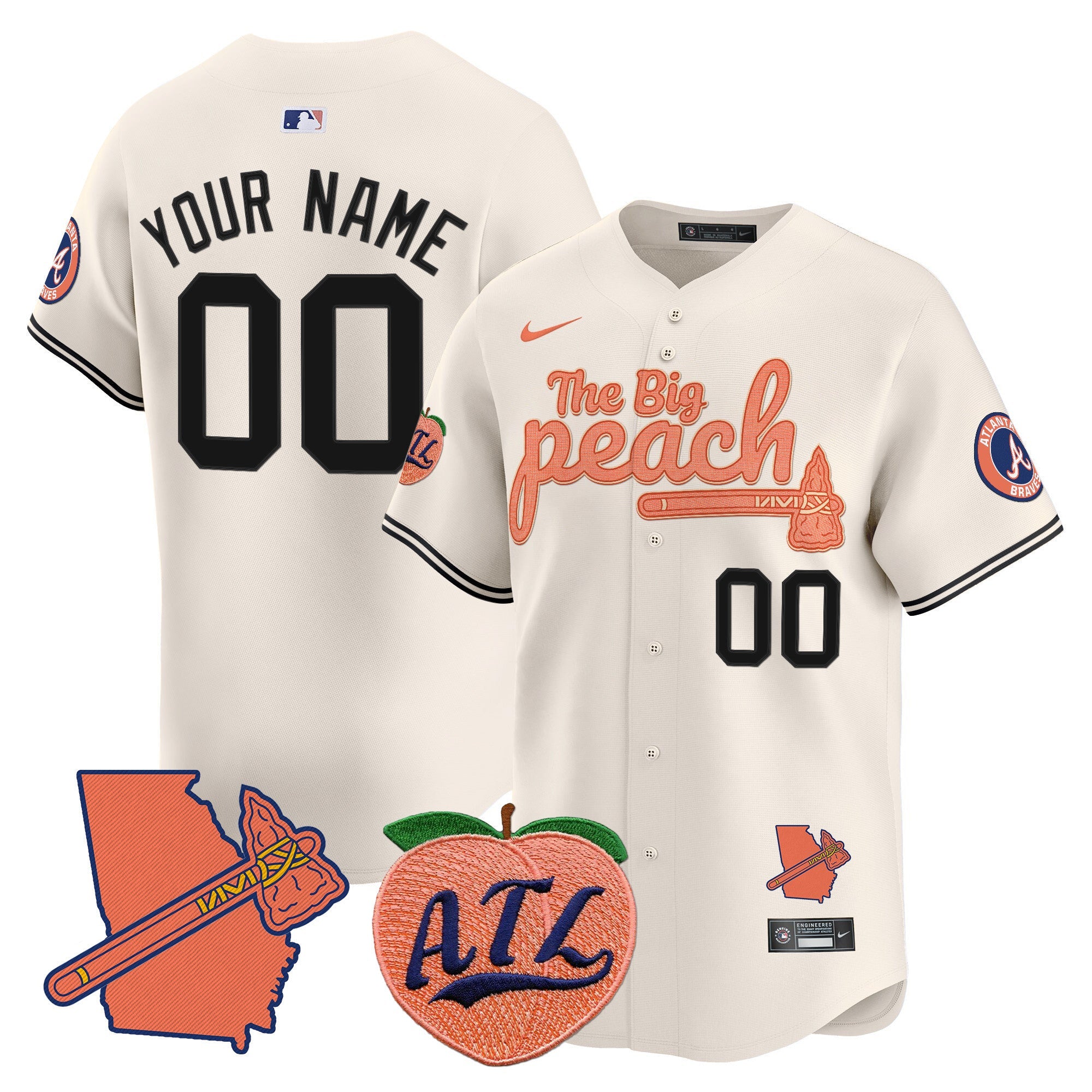Atlanta The Big Peach Vapor Premier Limited Custom Jersey V2