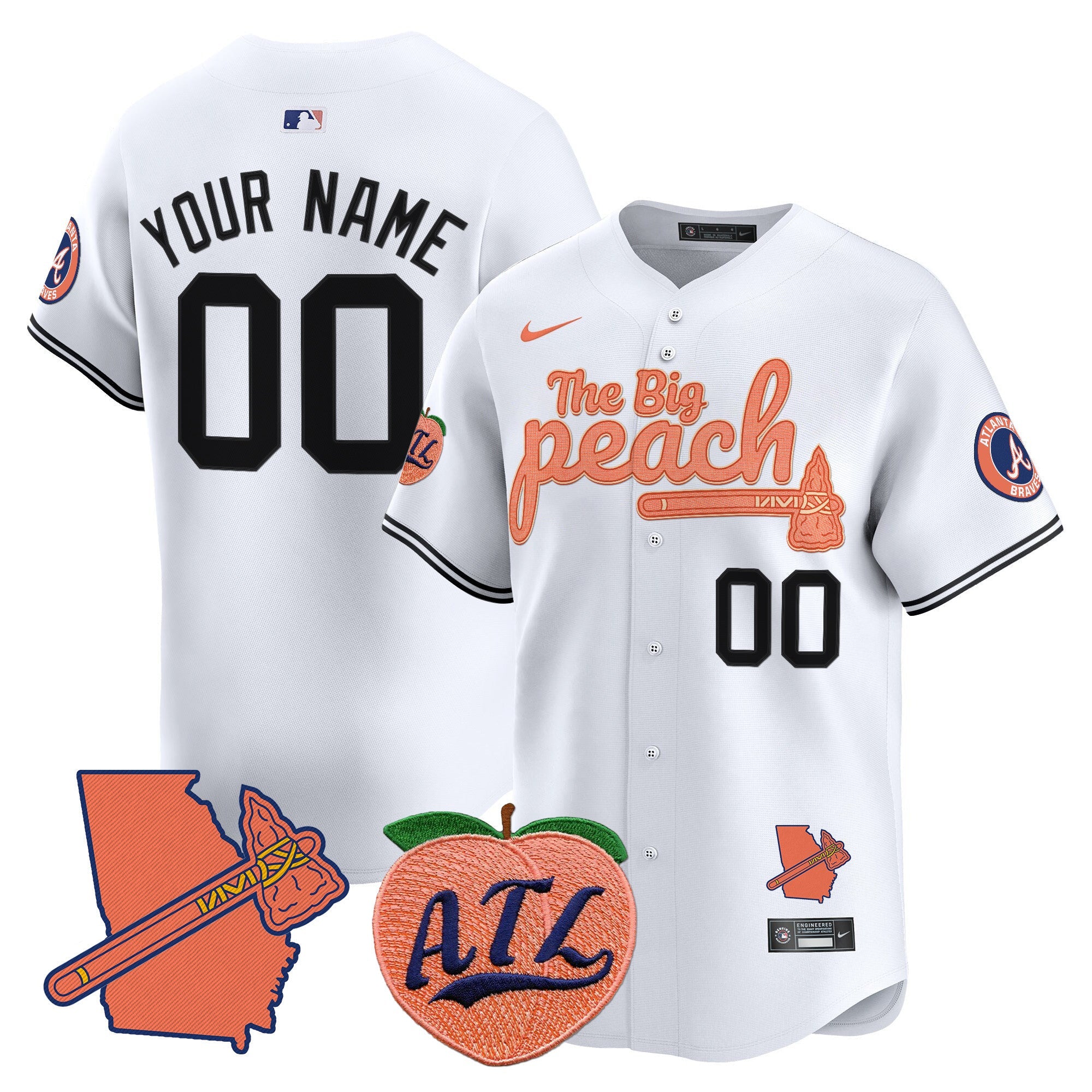Atlanta The Big Peach Vapor Premier Limited Custom Jersey V2
