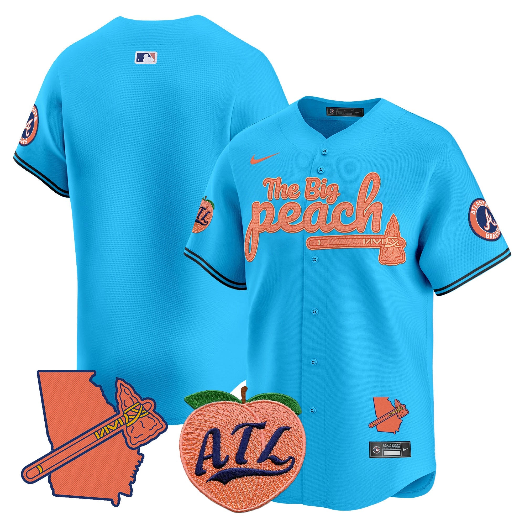 Men’s Atlanta The Big Peach Vapor Premier Limited Jersey V2