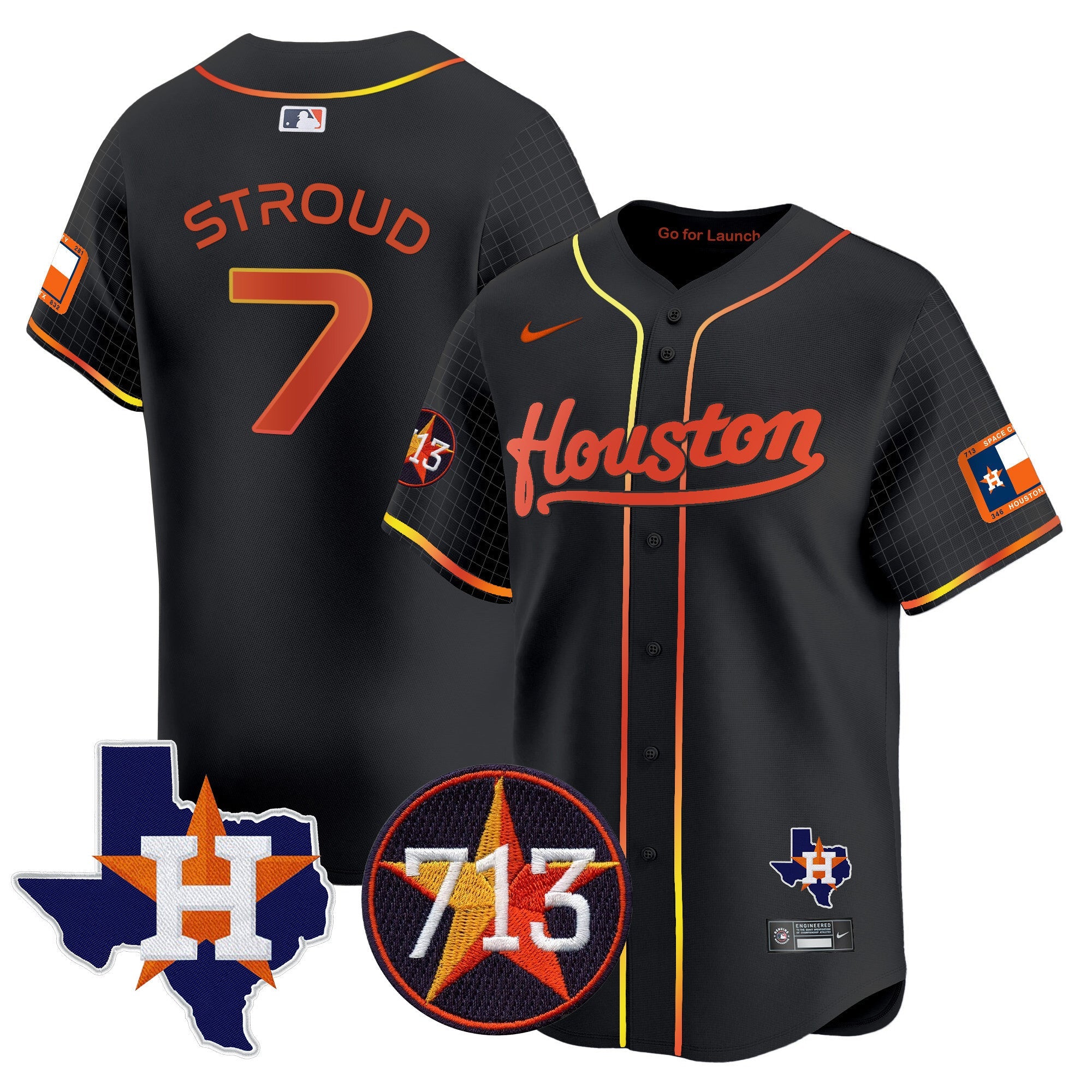 Men’s Space City 713 Patch Vapor Premier Limited Jersey