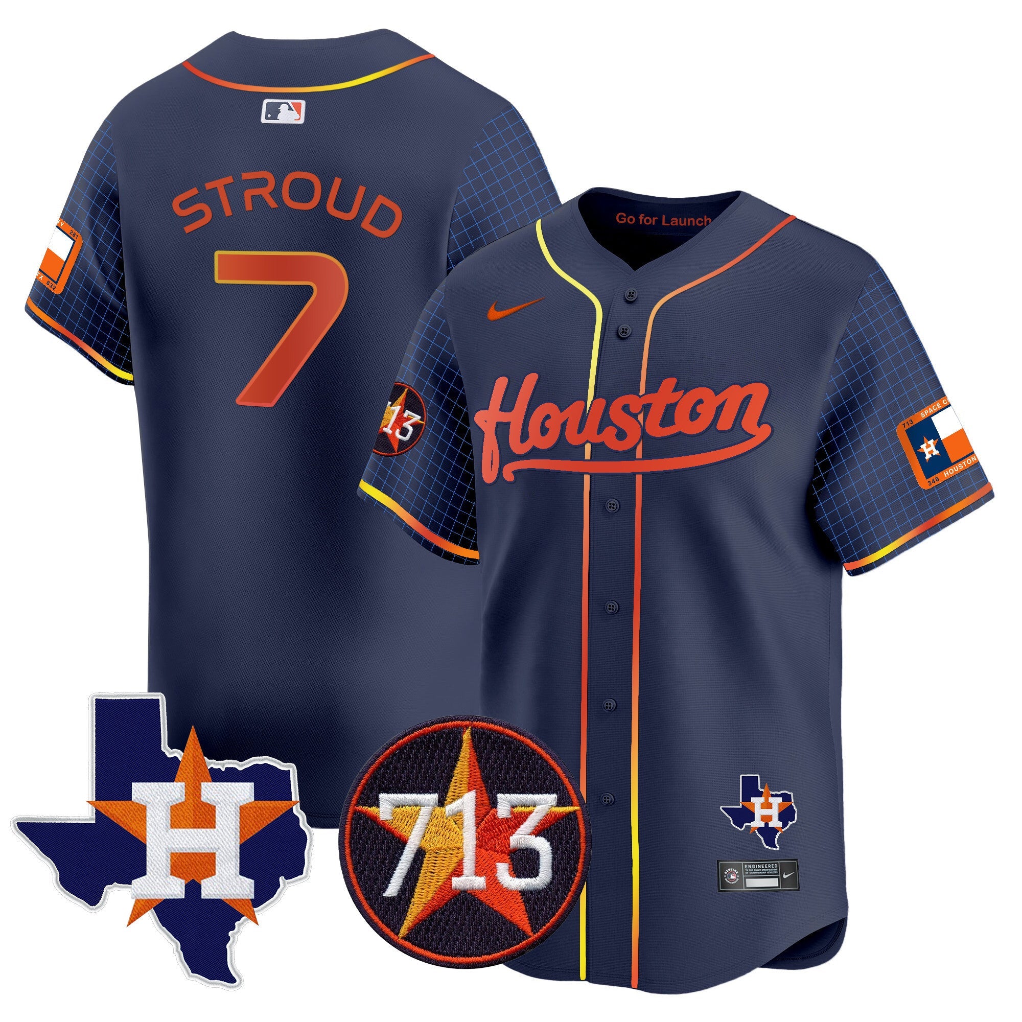 Men’s Space City 713 Patch Vapor Premier Limited Jersey