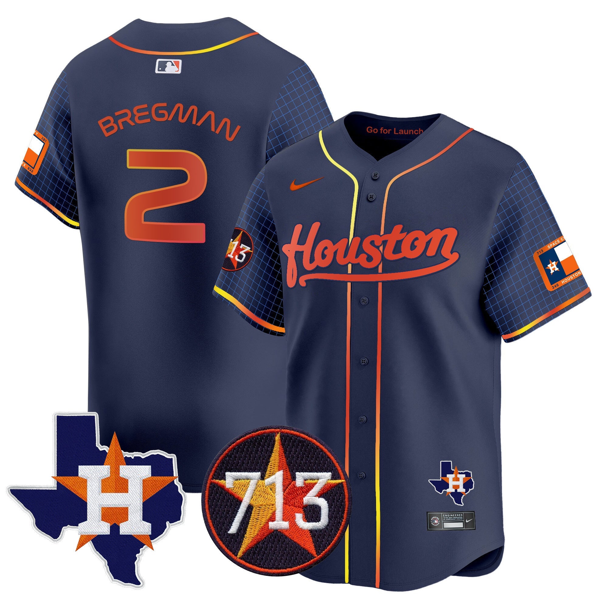 Men’s Space City 713 Patch Vapor Premier Limited Jersey