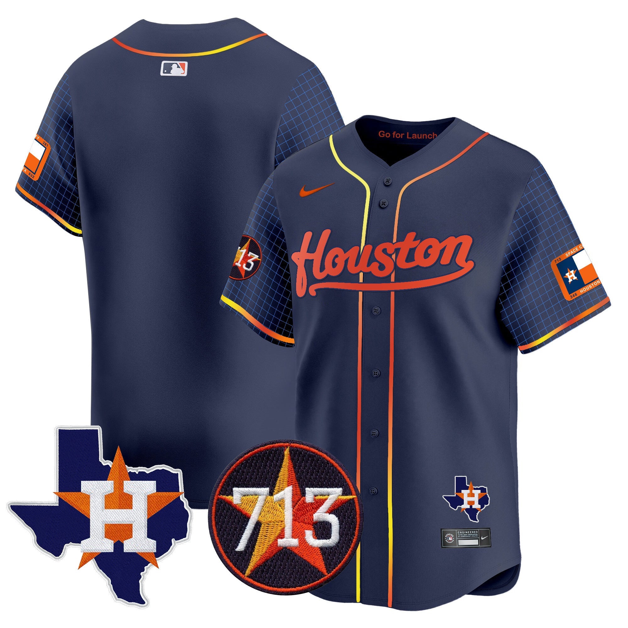 Men’s Space City 713 Patch Vapor Premier Limited Jersey