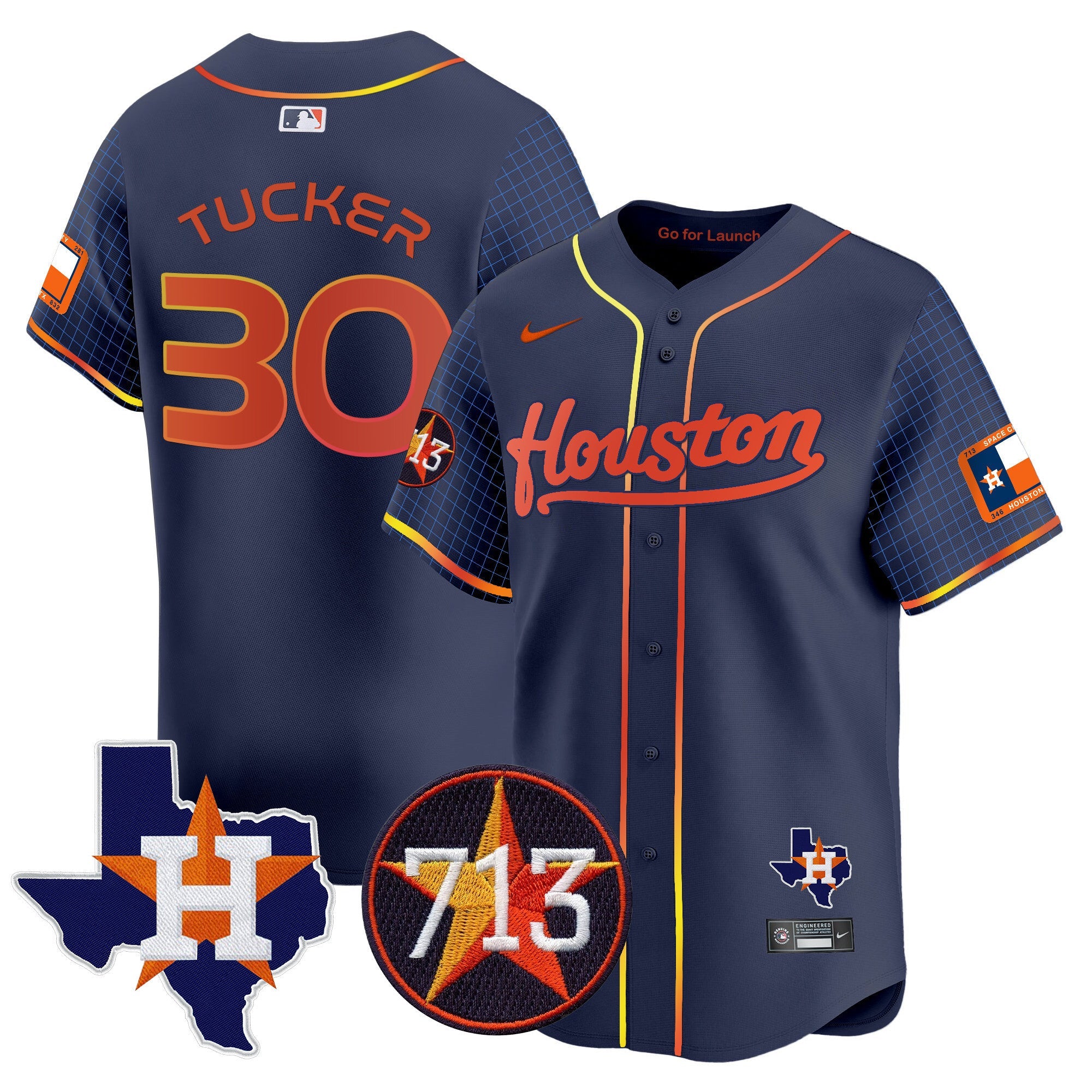 Men’s Space City 713 Patch Vapor Premier Limited Jersey