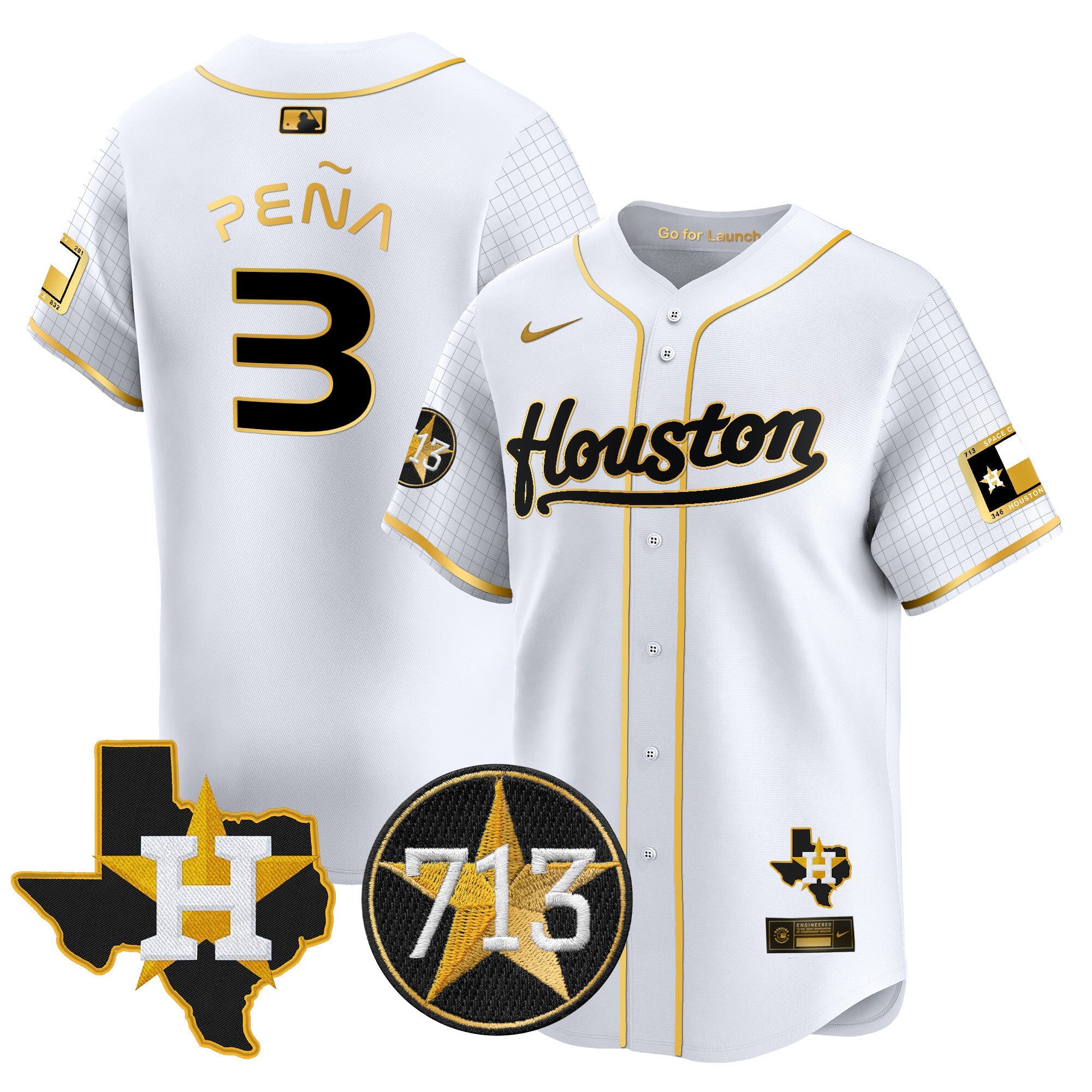 Men’s Space City 713 Patch Vapor Premier Limited Jersey