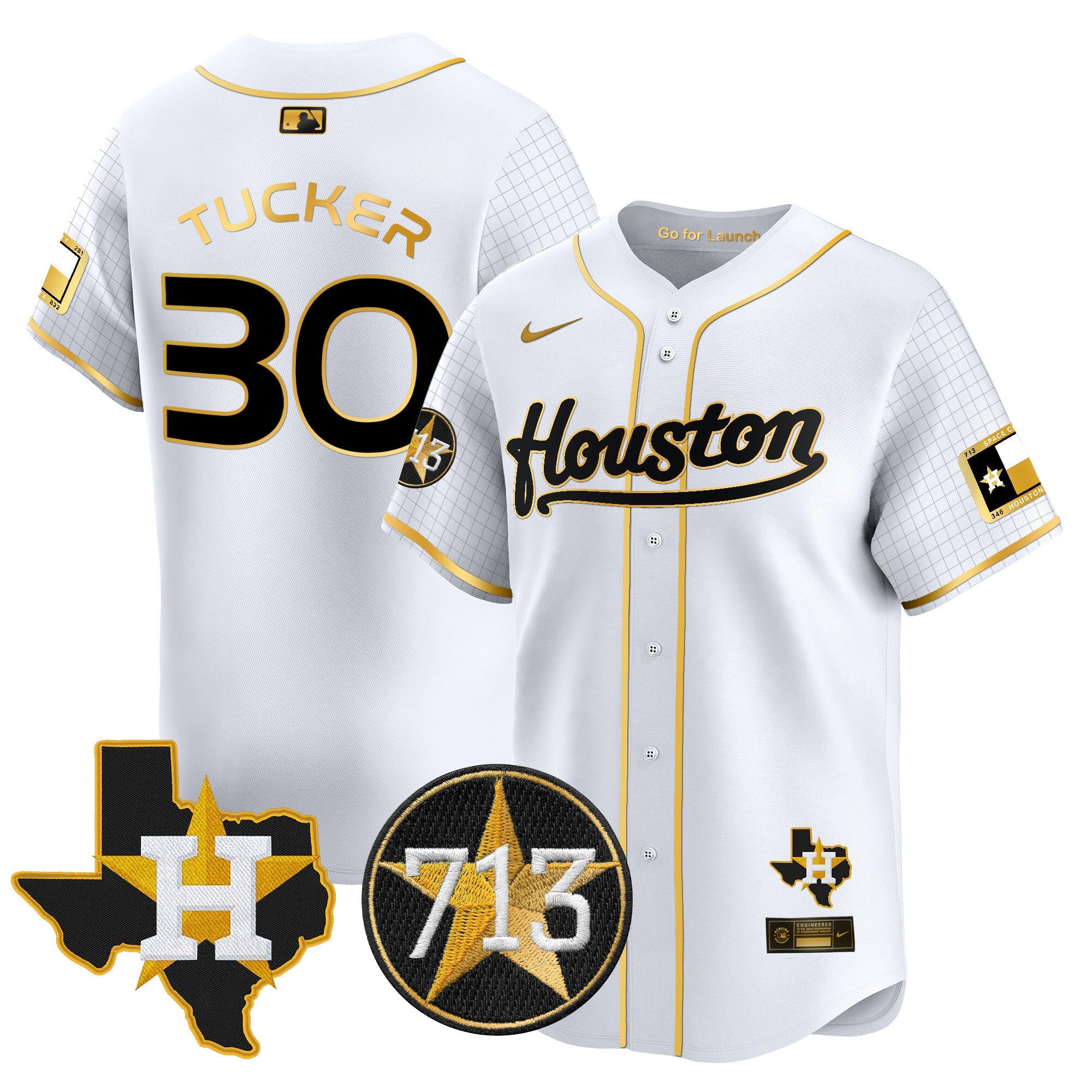 Men’s Space City 713 Patch Vapor Premier Limited Jersey