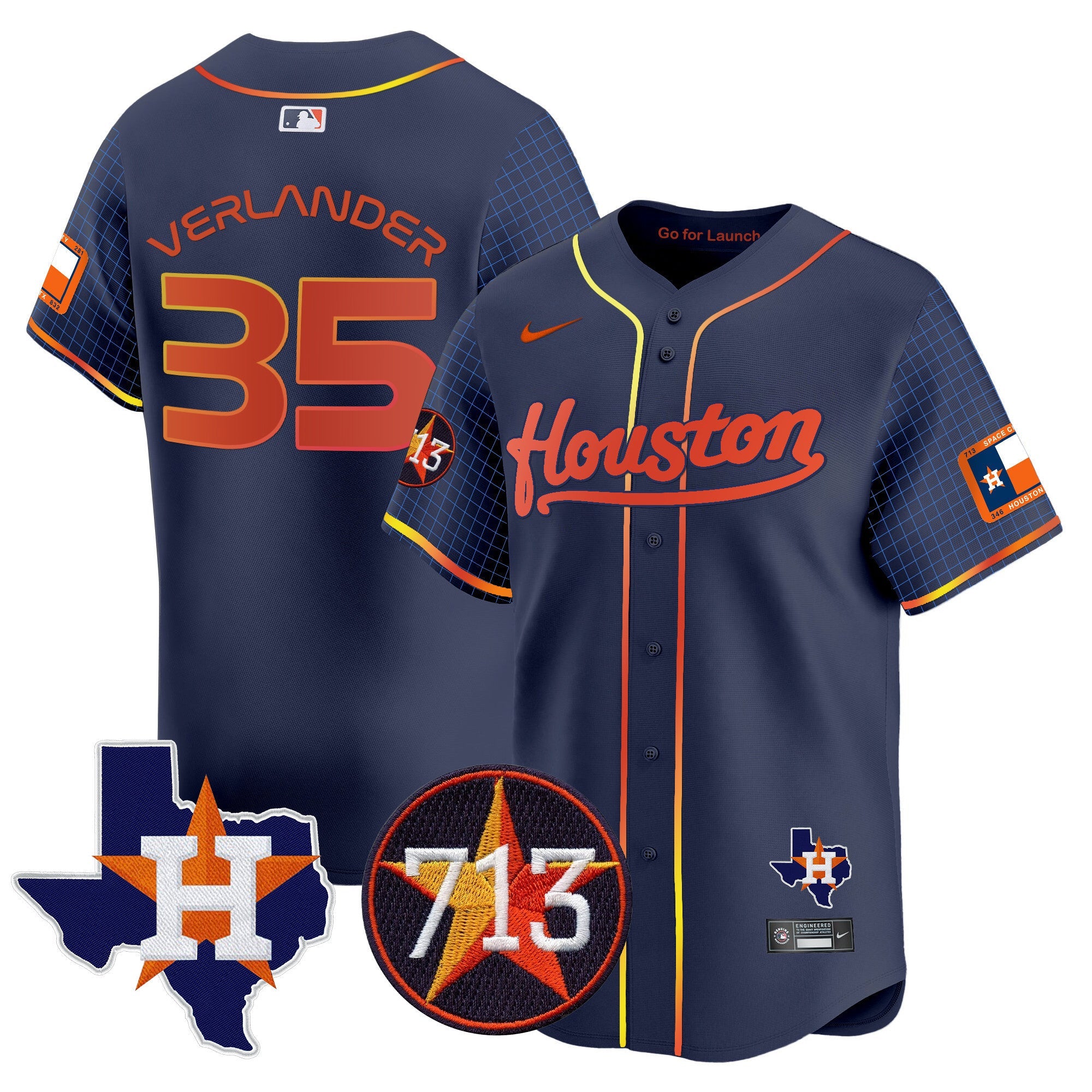 Men’s Space City 713 Patch Vapor Premier Limited Jersey