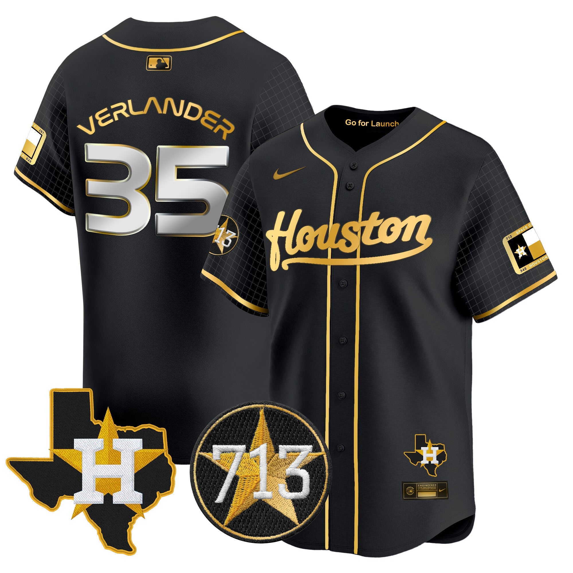 Men’s Space City 713 Patch Vapor Premier Limited Jersey