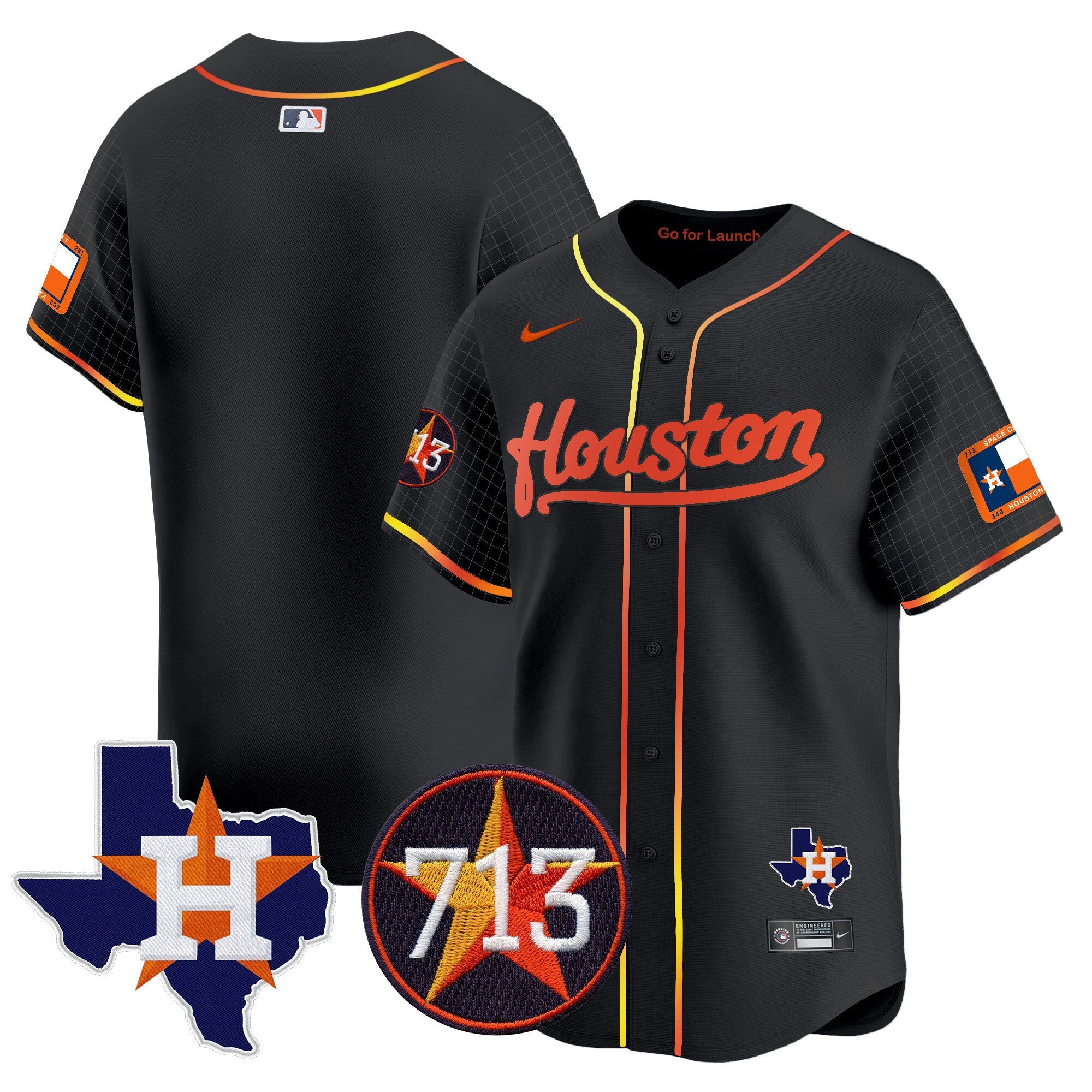 Men’s Space City 713 Patch Vapor Premier Limited Jersey
