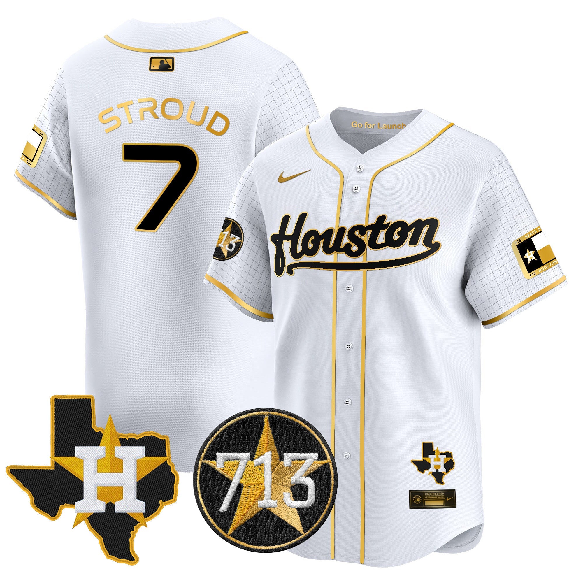 Men’s Space City 713 Patch Vapor Premier Limited Jersey