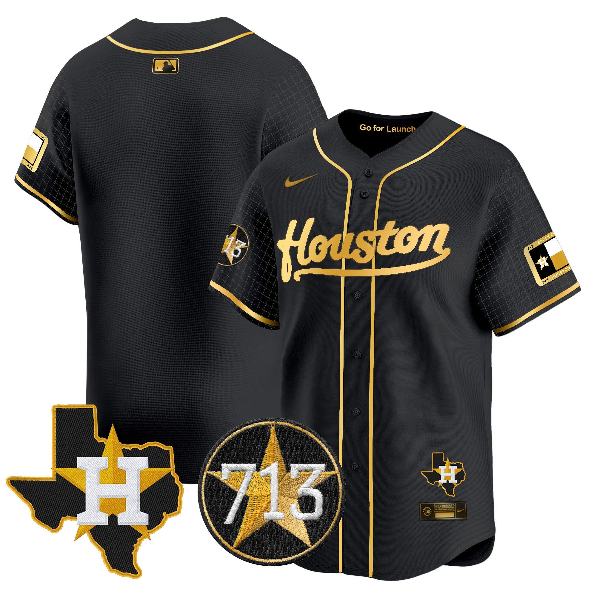 Men’s Space City 713 Patch Vapor Premier Limited Jersey