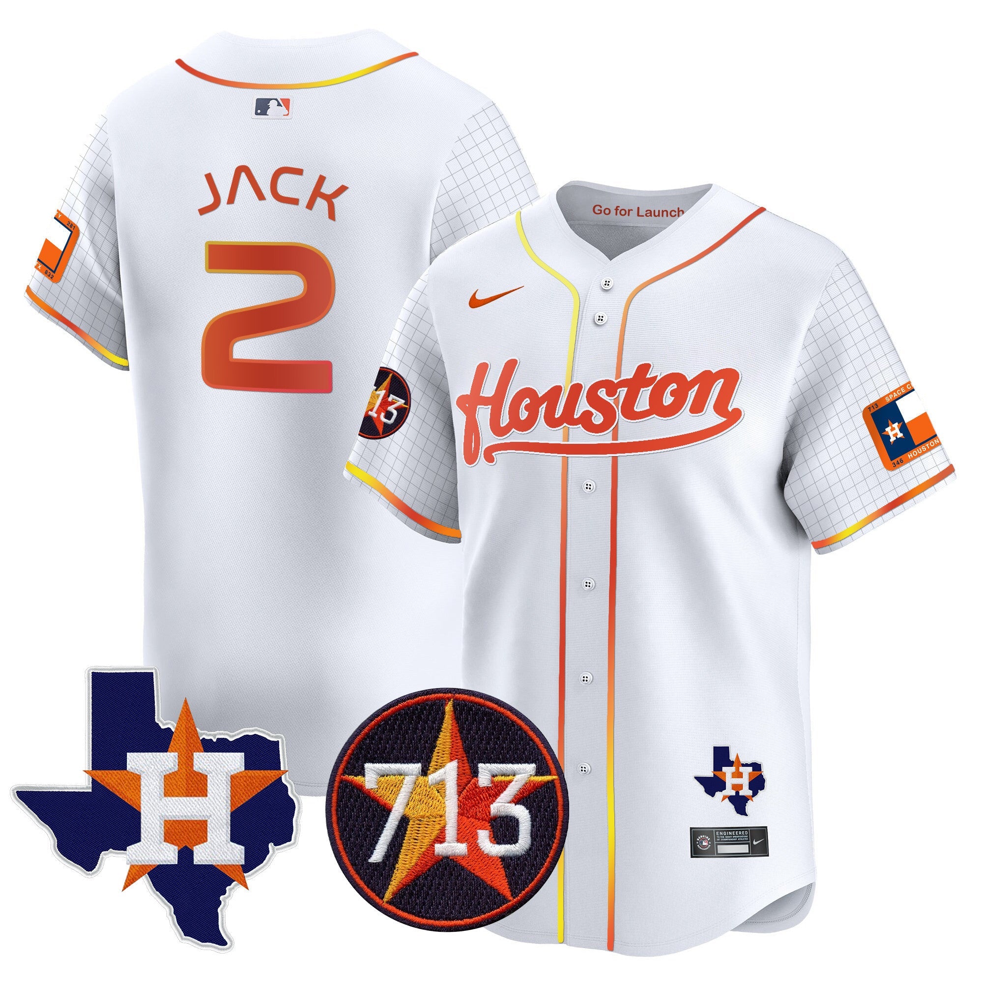 Men’s Space City 713 Patch Vapor Premier Limited Jersey