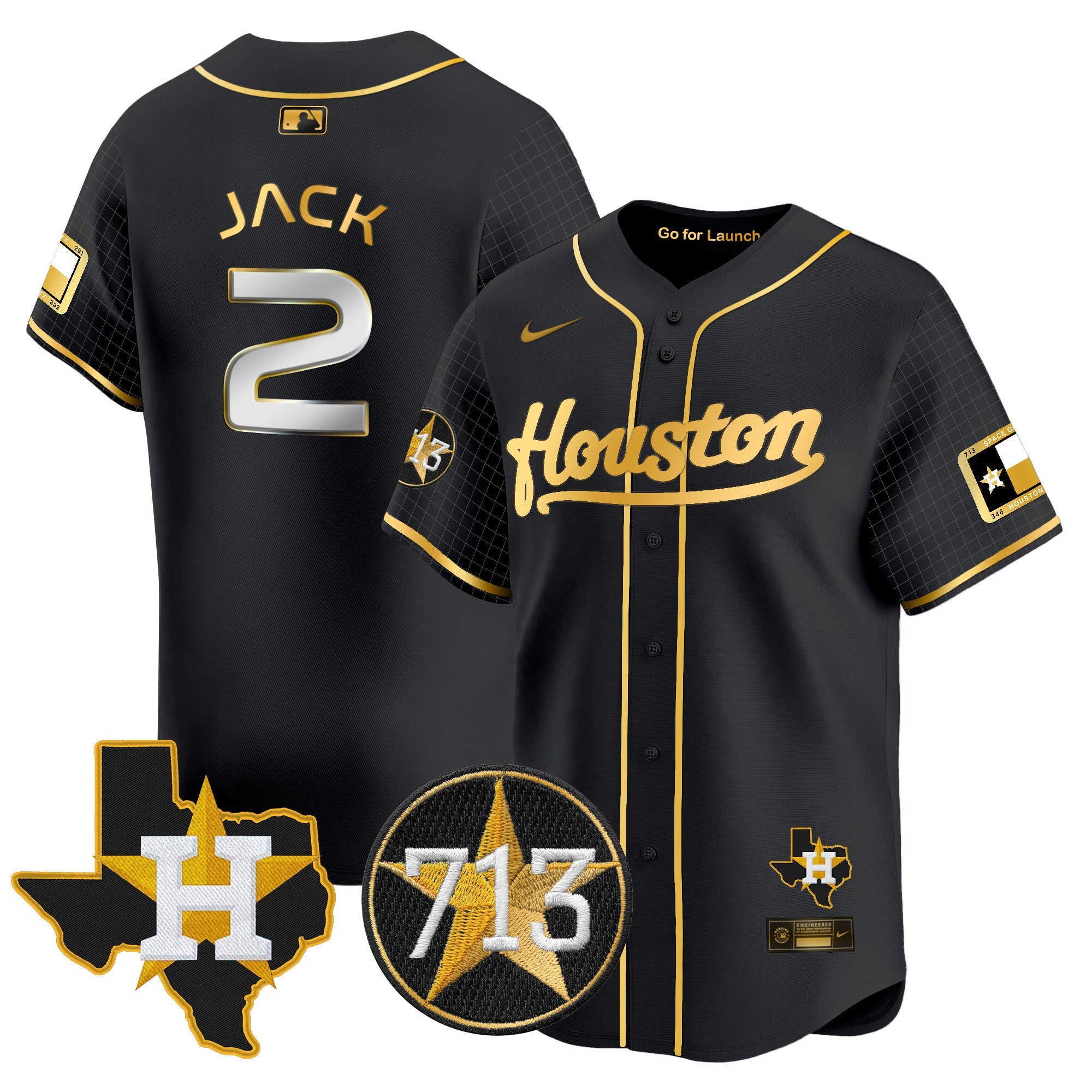 Men’s Space City 713 Patch Vapor Premier Limited Jersey