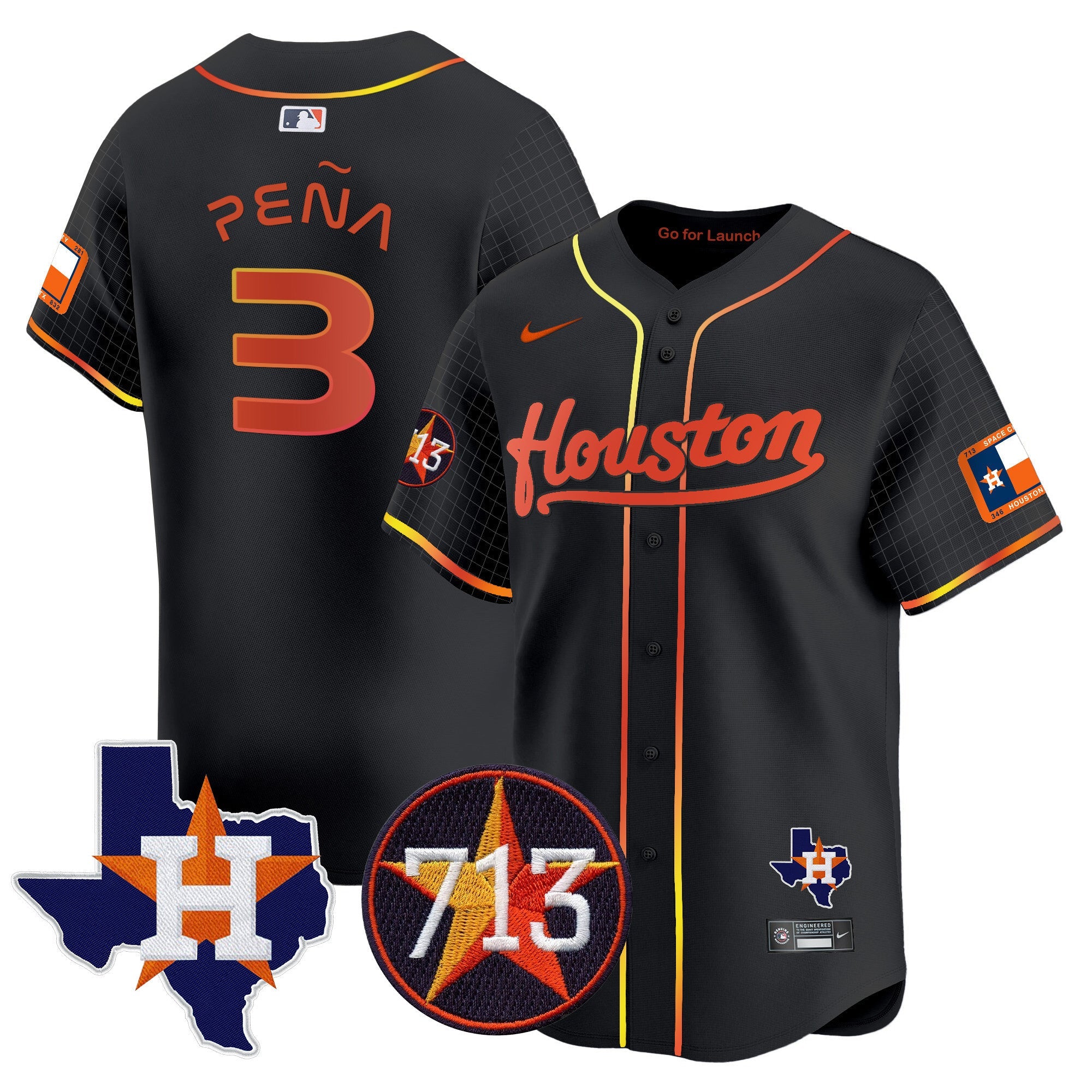 Men’s Space City 713 Patch Vapor Premier Limited Jersey