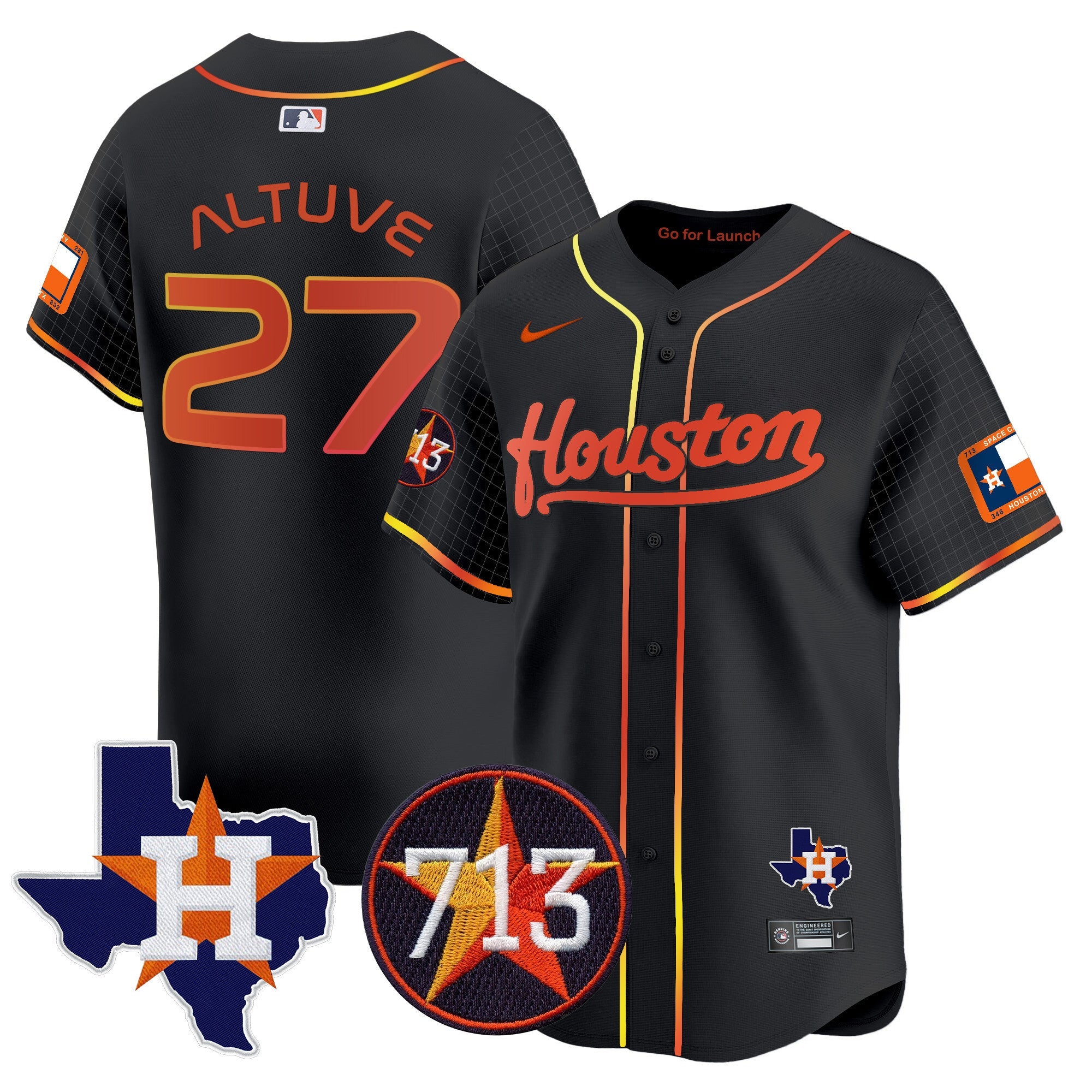 Men’s Space City 713 Patch Vapor Premier Limited Jersey