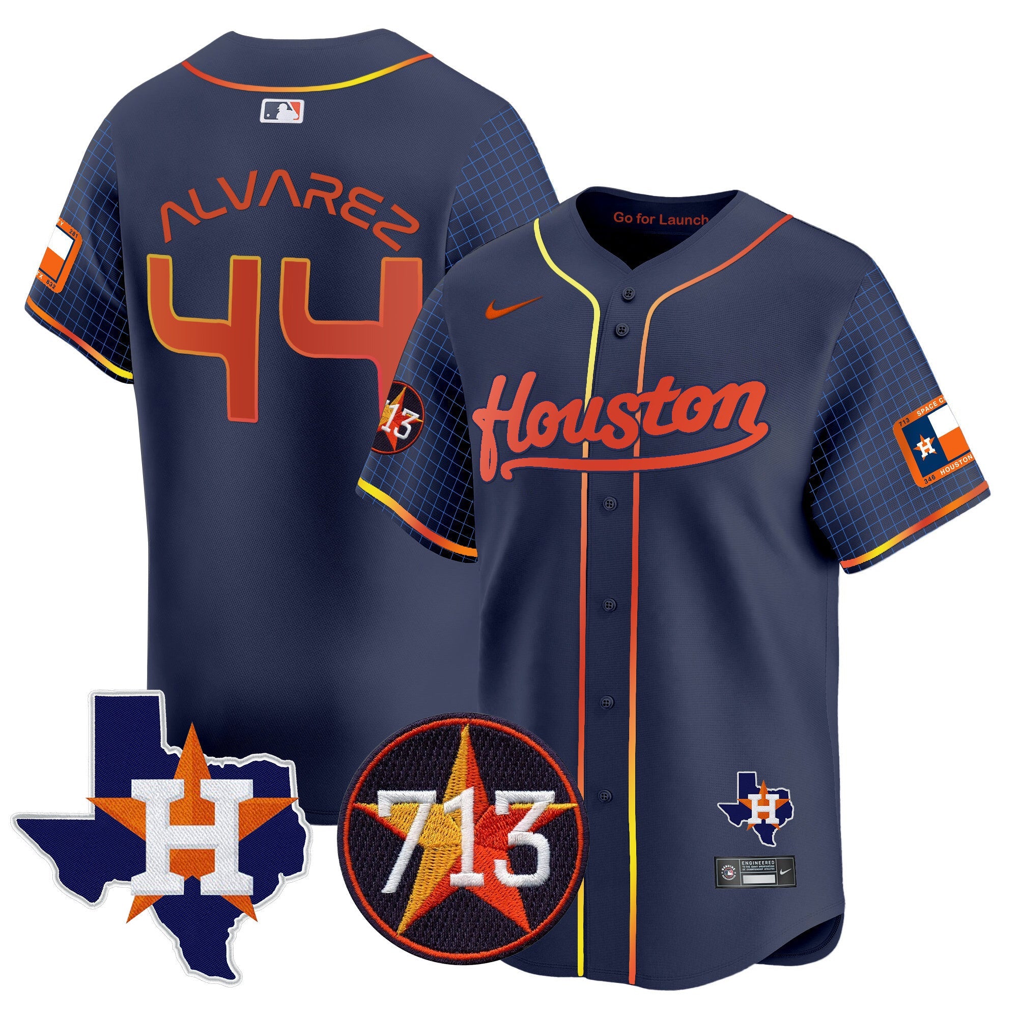 Men’s Space City 713 Patch Vapor Premier Limited Jersey