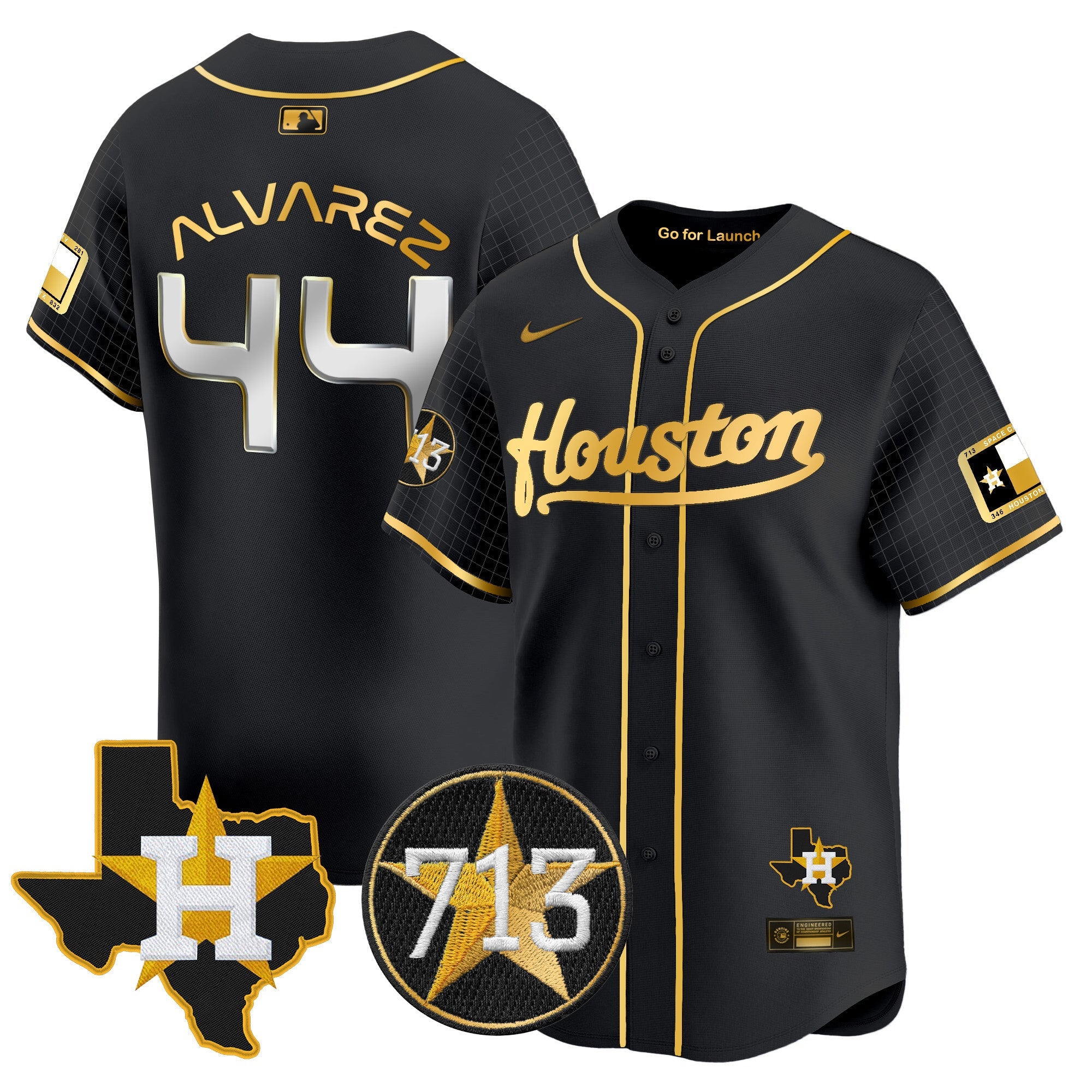 Men’s Space City 713 Patch Vapor Premier Limited Jersey