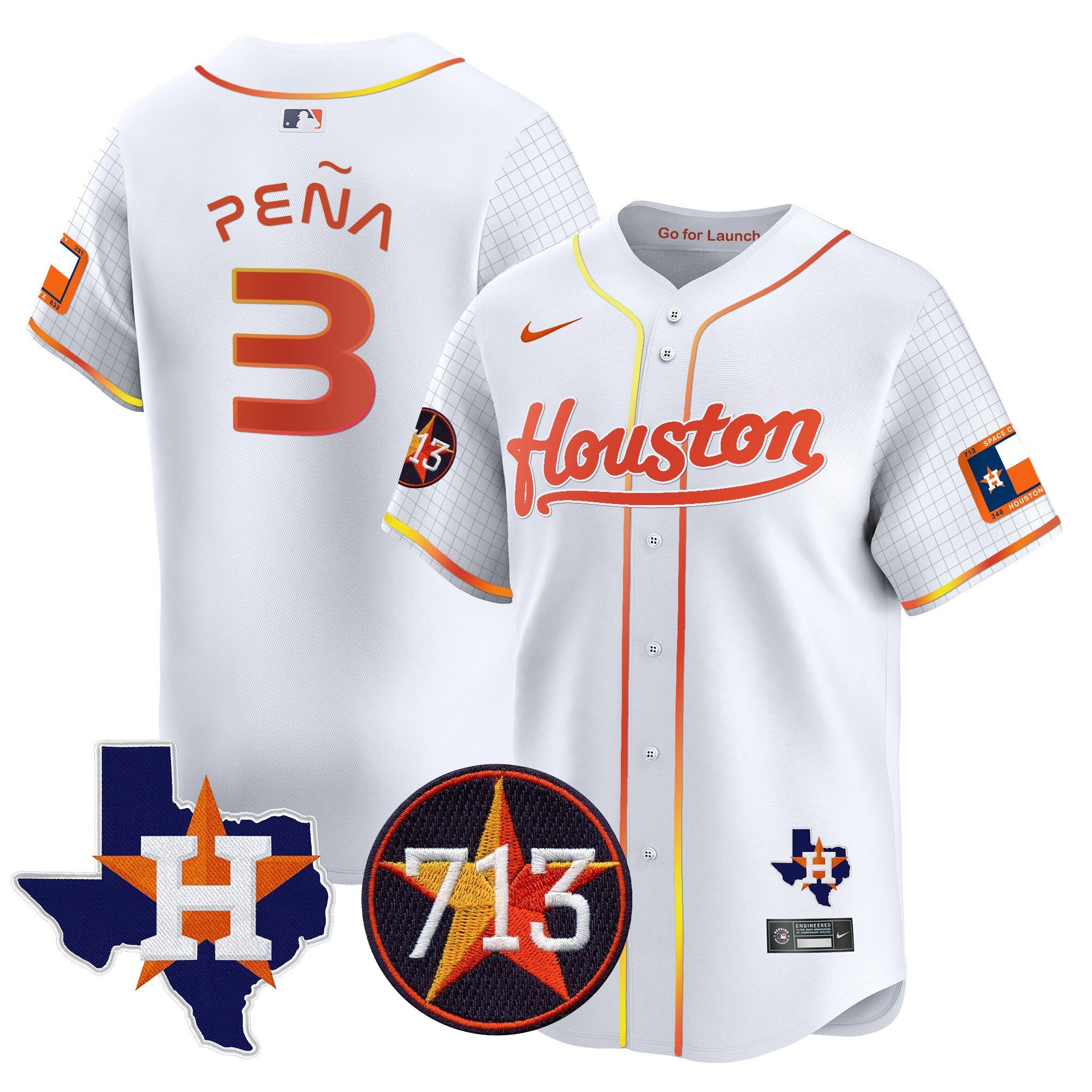 Men’s Space City 713 Patch Vapor Premier Limited Jersey