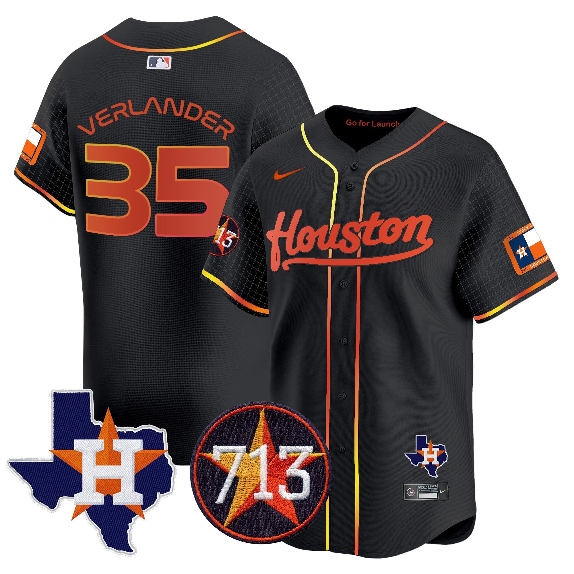 Men’s Space City 713 Patch Vapor Premier Limited Jersey