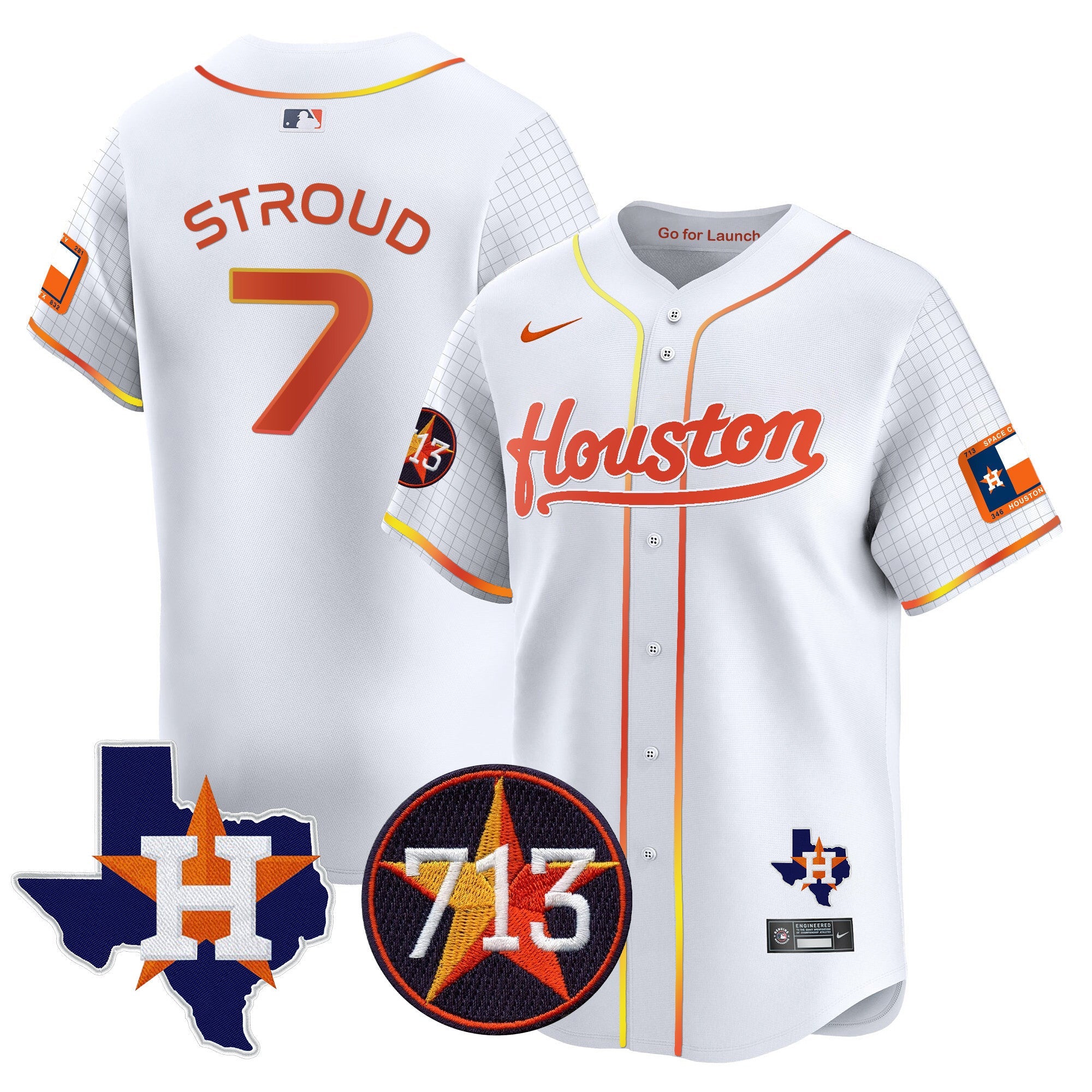 Men’s Space City 713 Patch Vapor Premier Limited Jersey