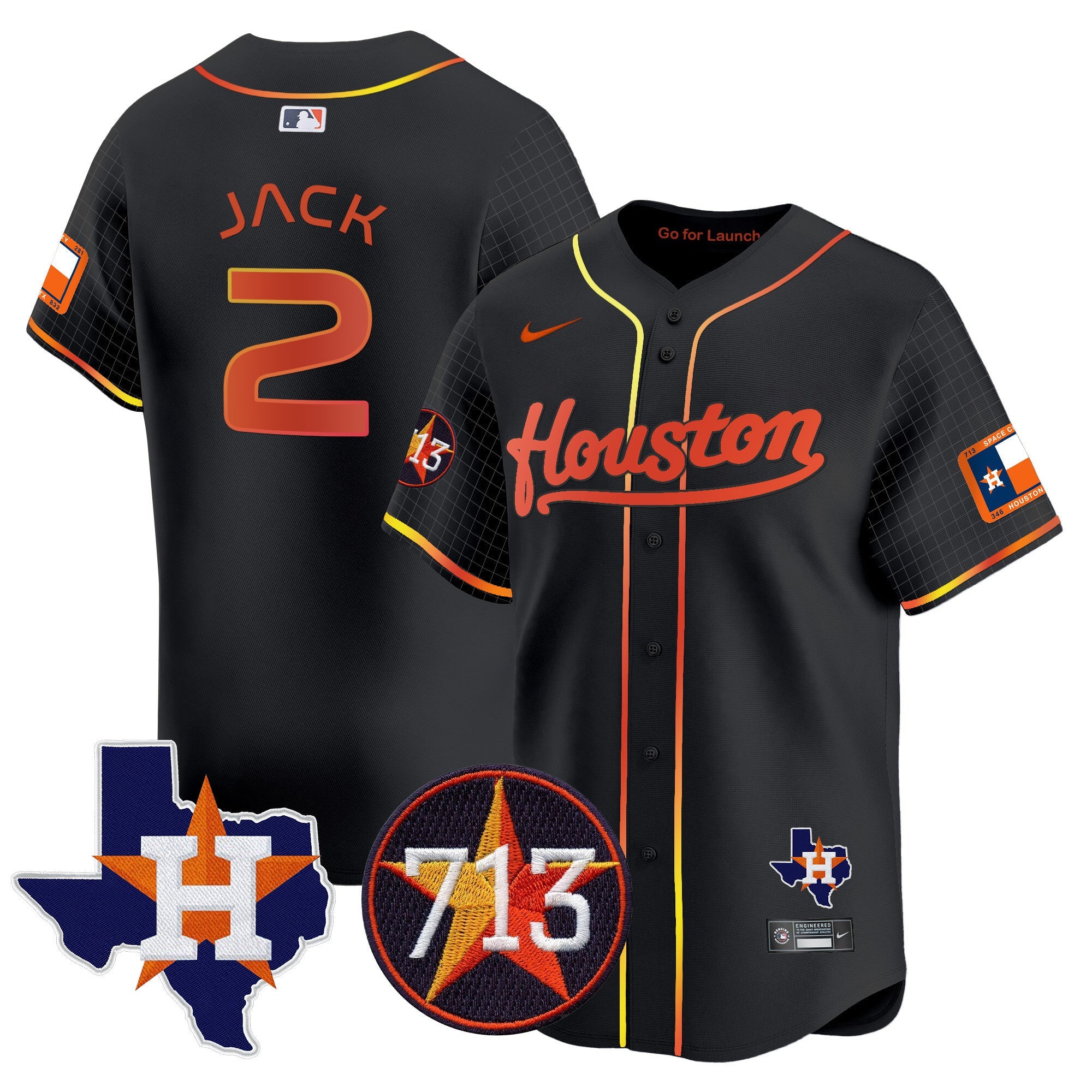 Men’s Space City 713 Patch Vapor Premier Limited Jersey