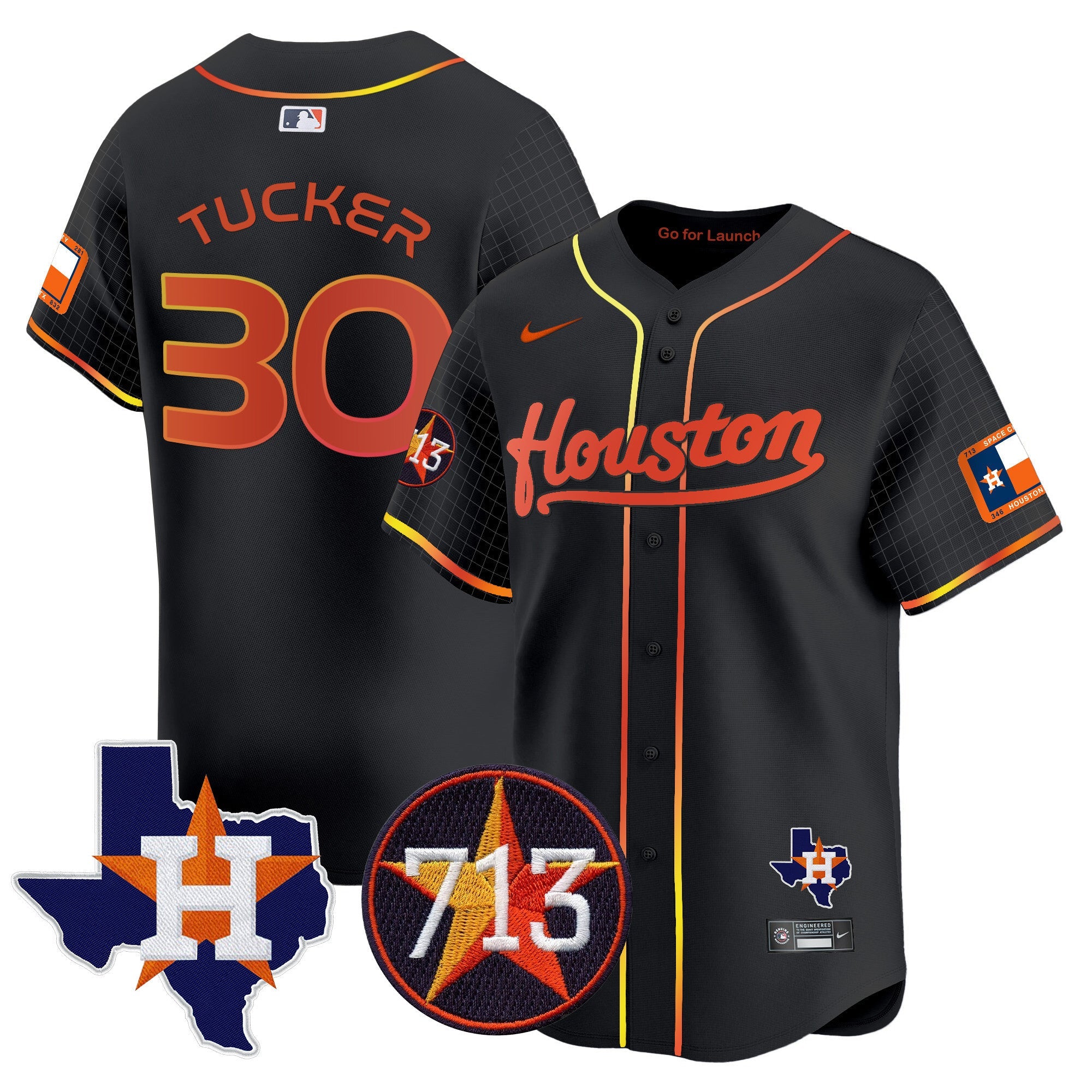Men’s Space City 713 Patch Vapor Premier Limited Jersey
